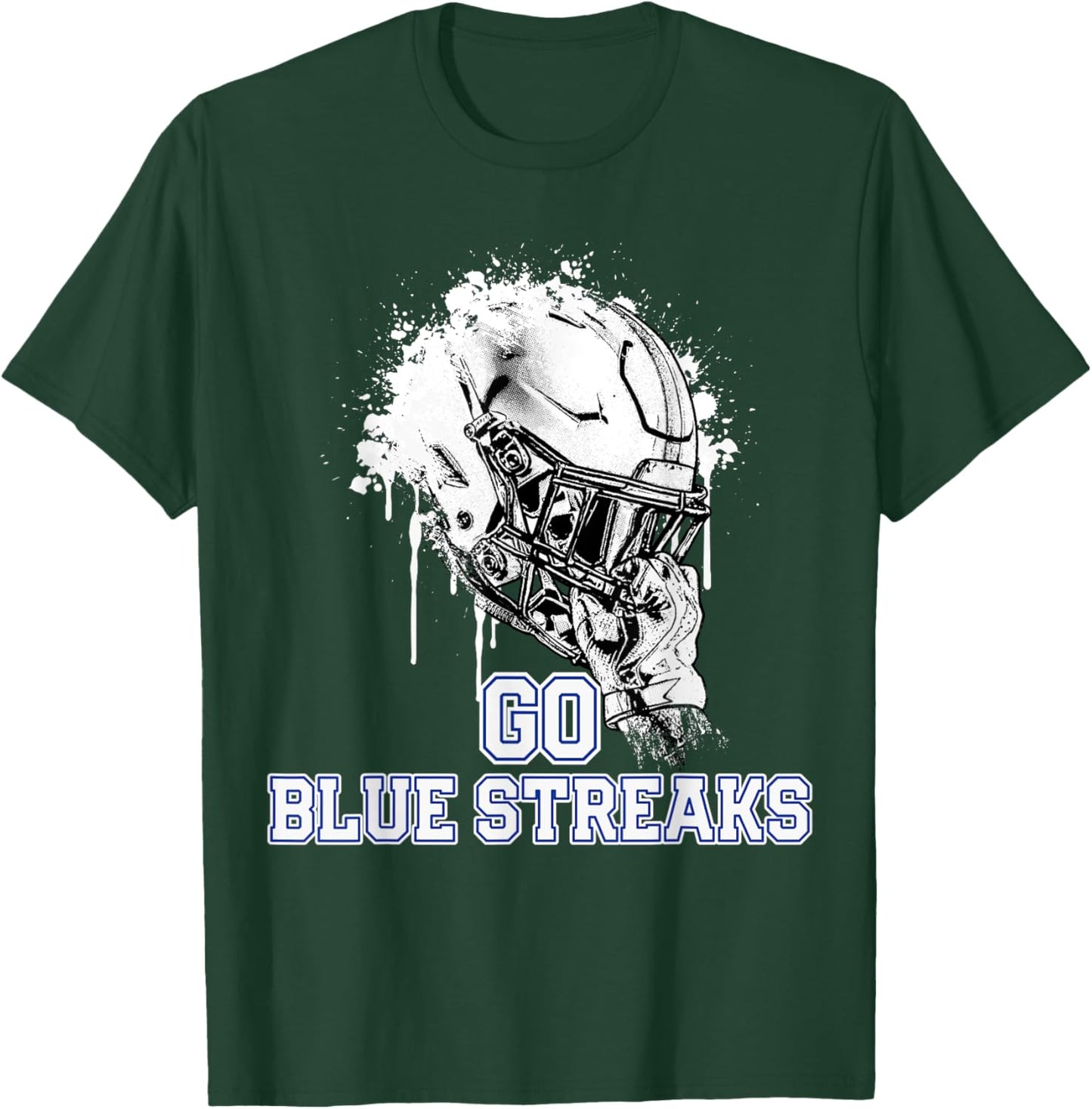 Madison Blue Streaks Rising Helmet GO! T-Shirt - T-Shirt | Forest
