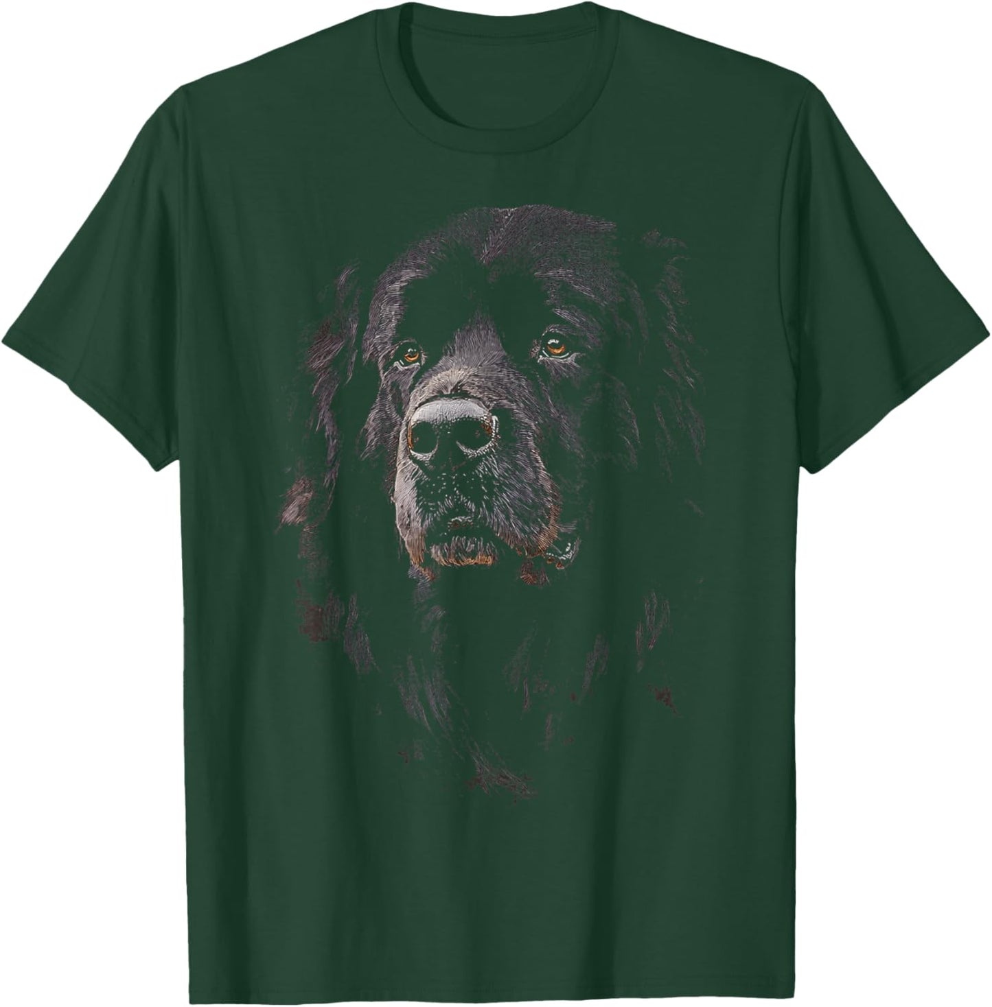 Newfoundland Dog Motif Pet Illustration Newfoundland Men Women Kids T-Shirt - T-Shirt | Forest