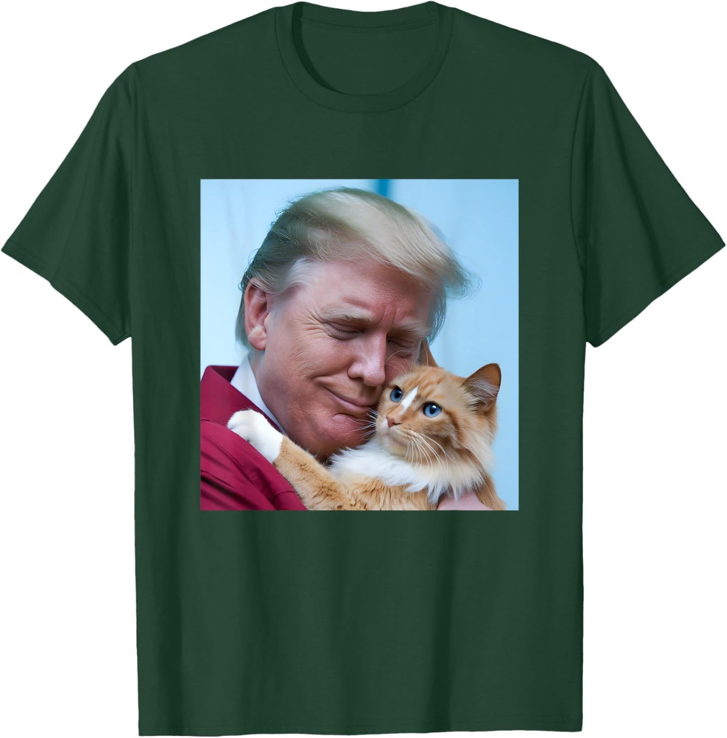 Funny Trump Hugging an Orange Cat 2024, Donald Trump and Cat Women Kids T-Shirt - T-Shirt | Forest