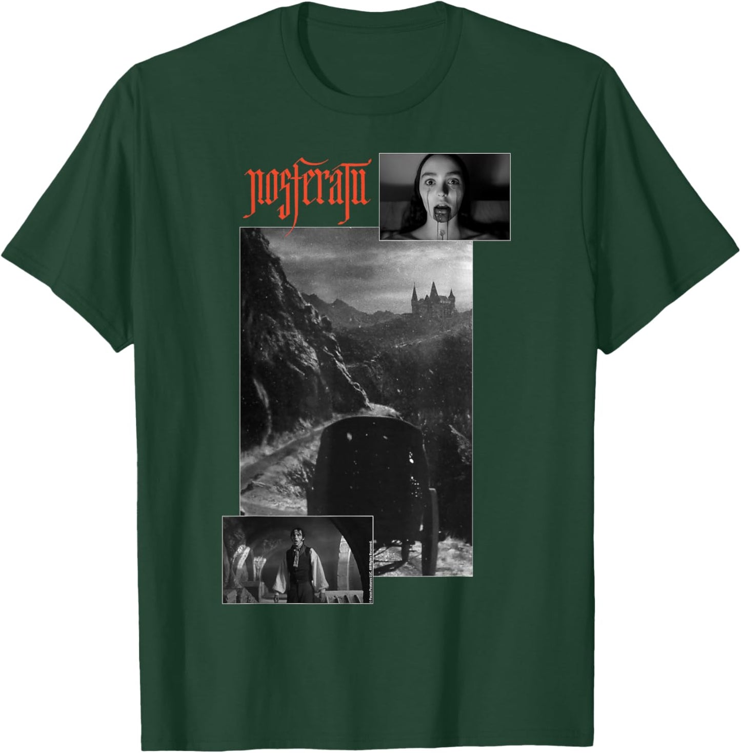Nosferatu , Black, Small, Short Sleeve, Classic Fit, Horror Movie Graphic, Polyester T-Shirt - T-Shirt | Forest