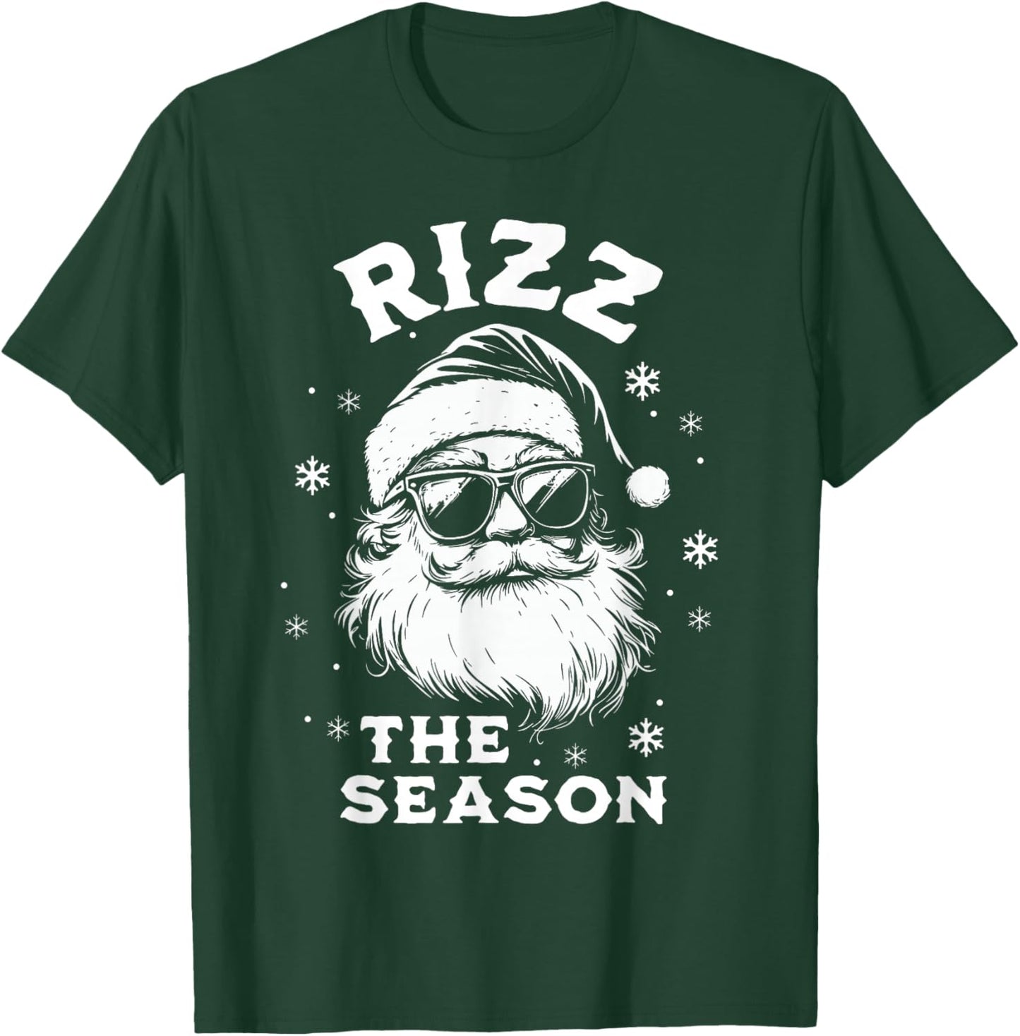 Rizz The Season Santa Claus Rizzmas Funny Boys Christmas T-Shirt - T-Shirt | Forest