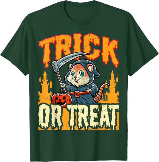 Hamster Boo Grim Reaper Trick Or Treat Halloween Costume T-Shirt - T-Shirt | Forest