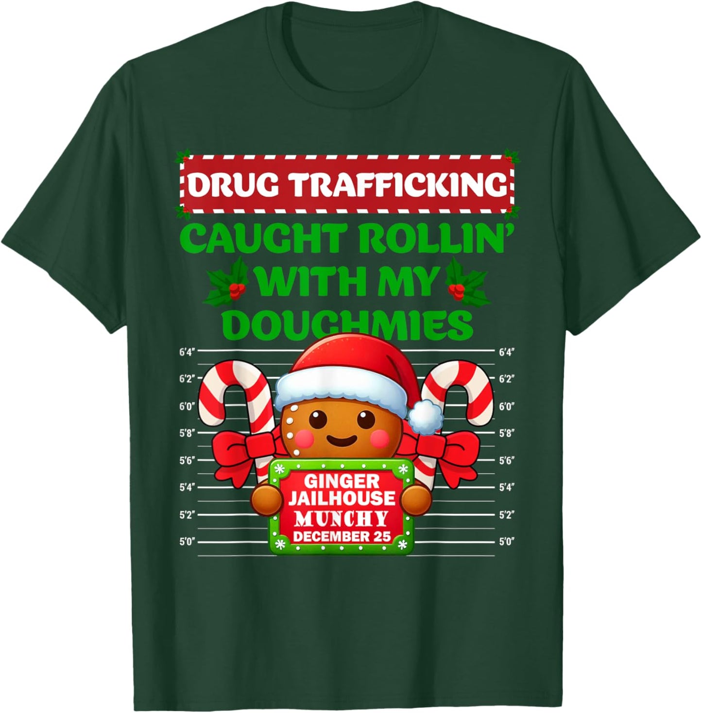 Funny Gingerbread Inmate Christmas Matching Family Group Set T-Shirt - T-Shirt | Forest