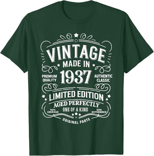 89th Birthday 1937 Birthday Gifts Women T-Shirt - T-Shirt | Forest