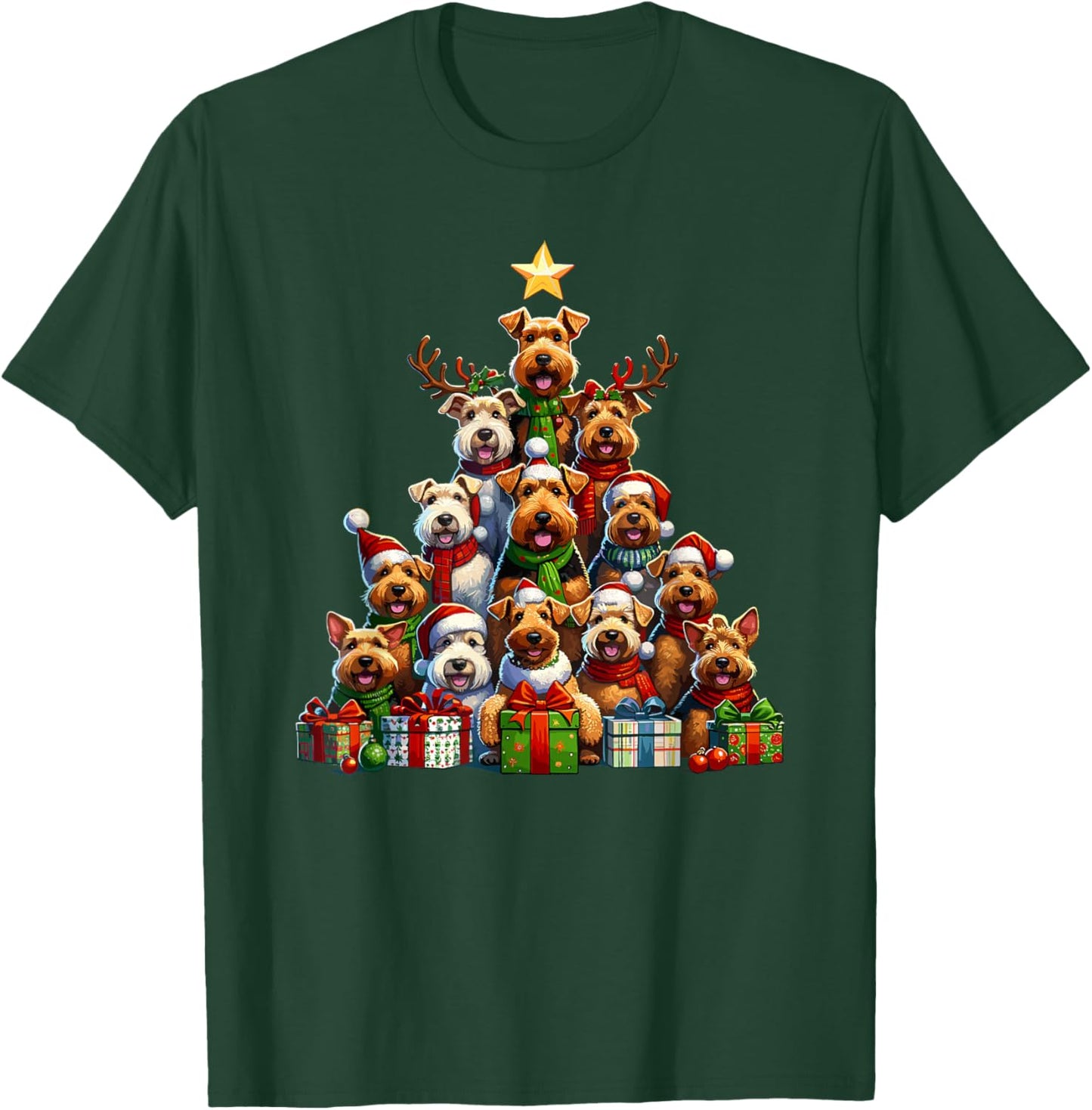 Christmas Tree Welsh Terrier T-Shirt - T-Shirt | Forest