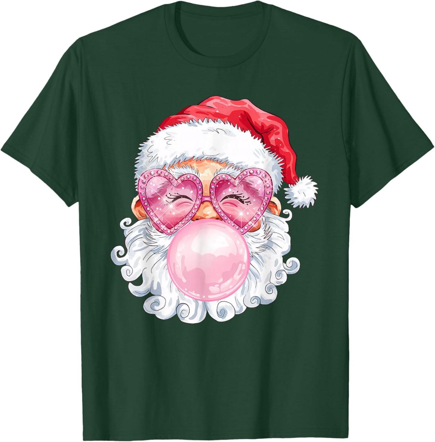 Vintage Groovy Santa Claus Christmas Vibes Kids Girls T-Shirt - T-Shirt | Forest