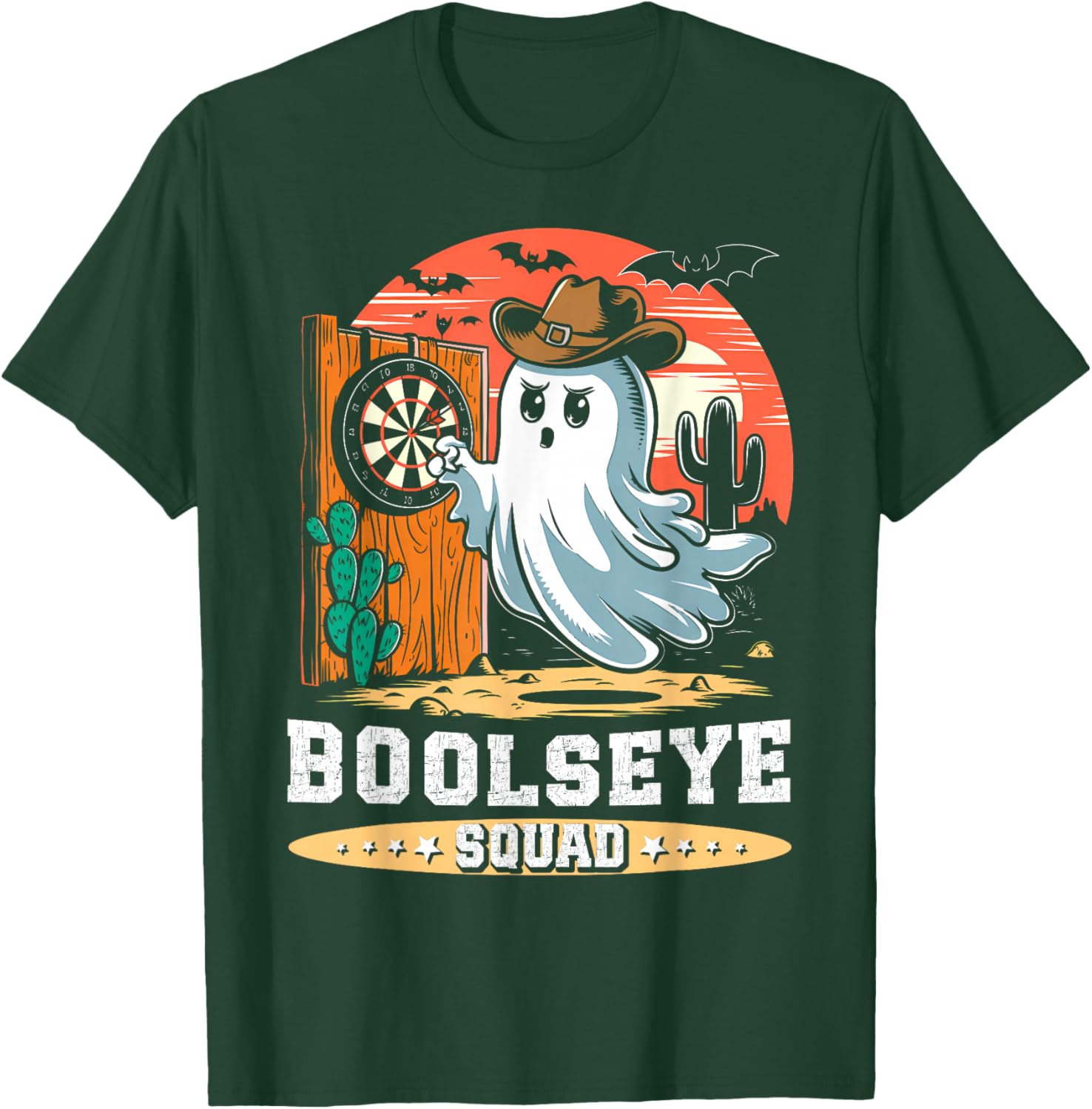 Boolseye Squad Halloween Darts Ghost Bullseye Player Darts T-Shirt - T-Shirt | Forest
