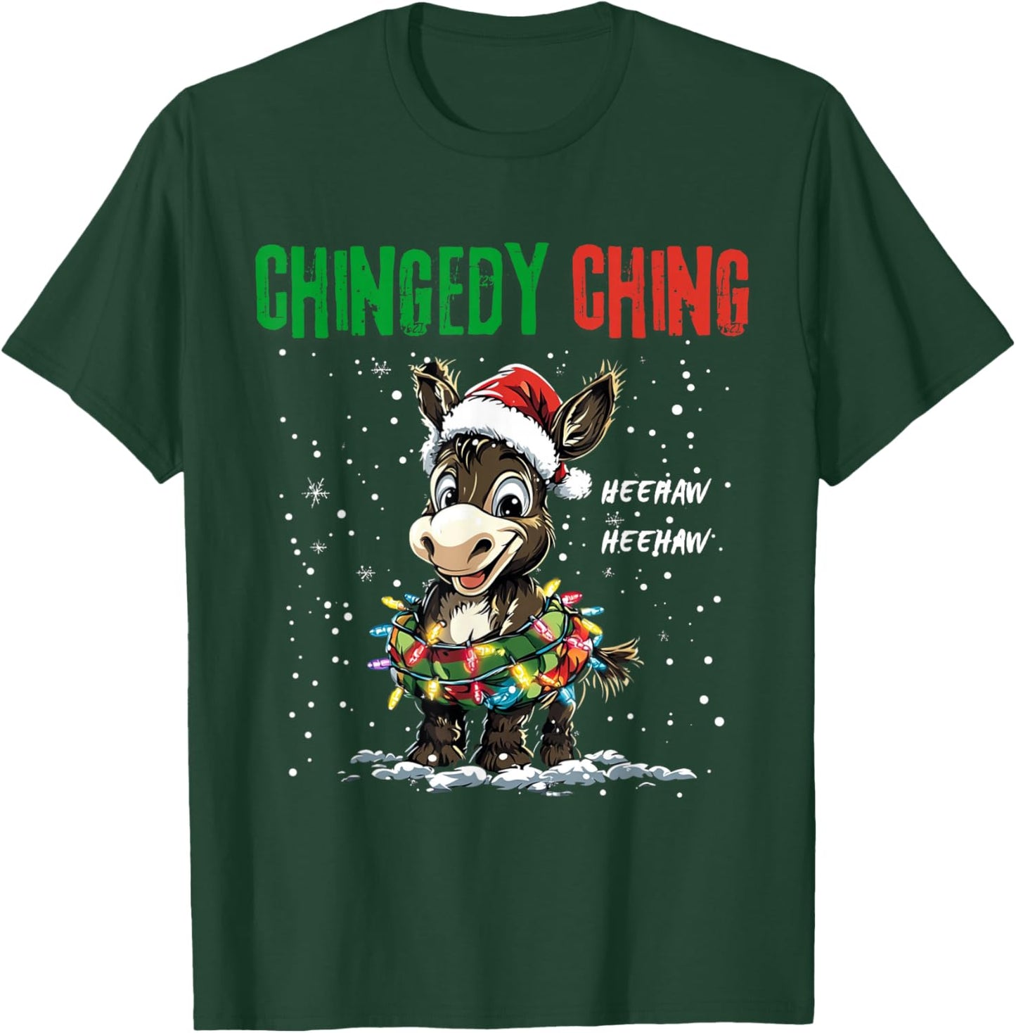 Dominick the Donkey Italian Christmas Chingedy Ching Design T-Shirt - T-Shirt | Forest