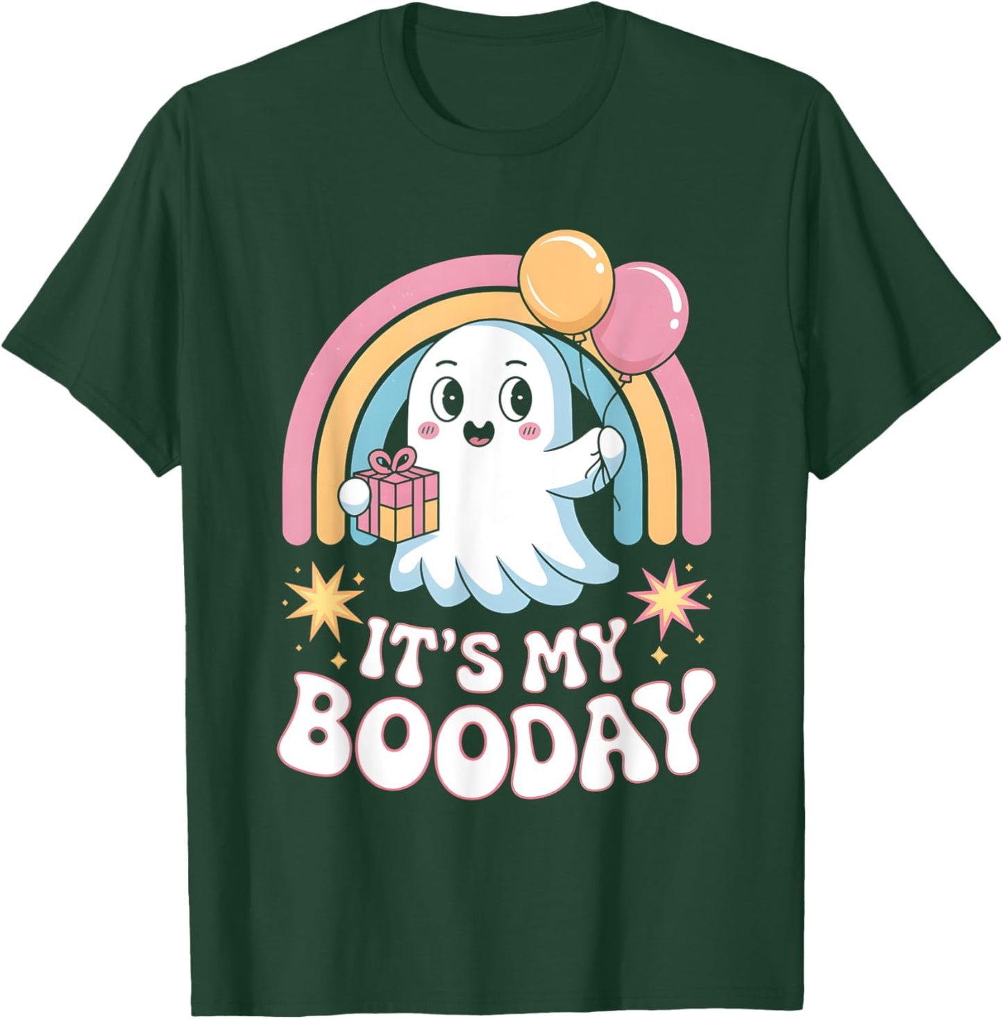 It's My Booday Halloween Ghost Costume For Kids Toddlers T-Shirt - T-Shirt | Forest