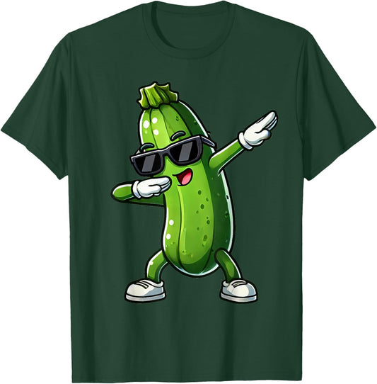 Zucchini Dabbing Funny Vegetable Motif with Zucchini T-Shirt - T-Shirt | Forest