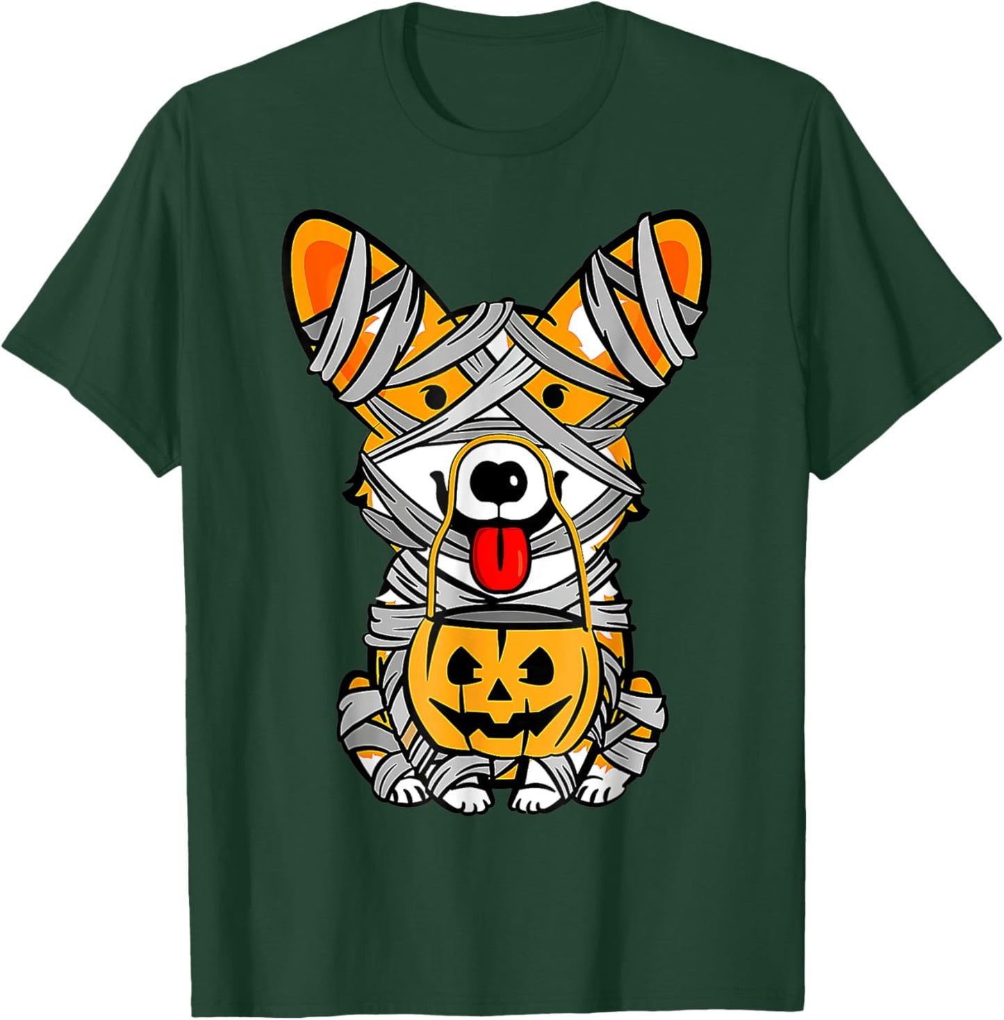 Halloween Cute Welsh Corgi Mummy Dog Lover, Corgi Lovers T-Shirt - T-Shirt | Forest