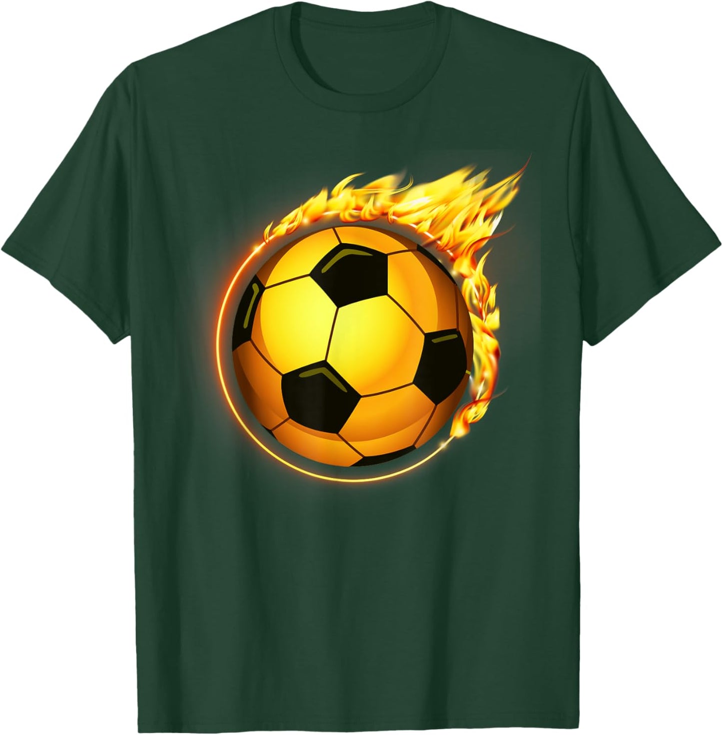 Black & Gold Soccer Vibes Game Day Soccer Cheers Soccer Fans T-Shirt - T-Shirt | Forest