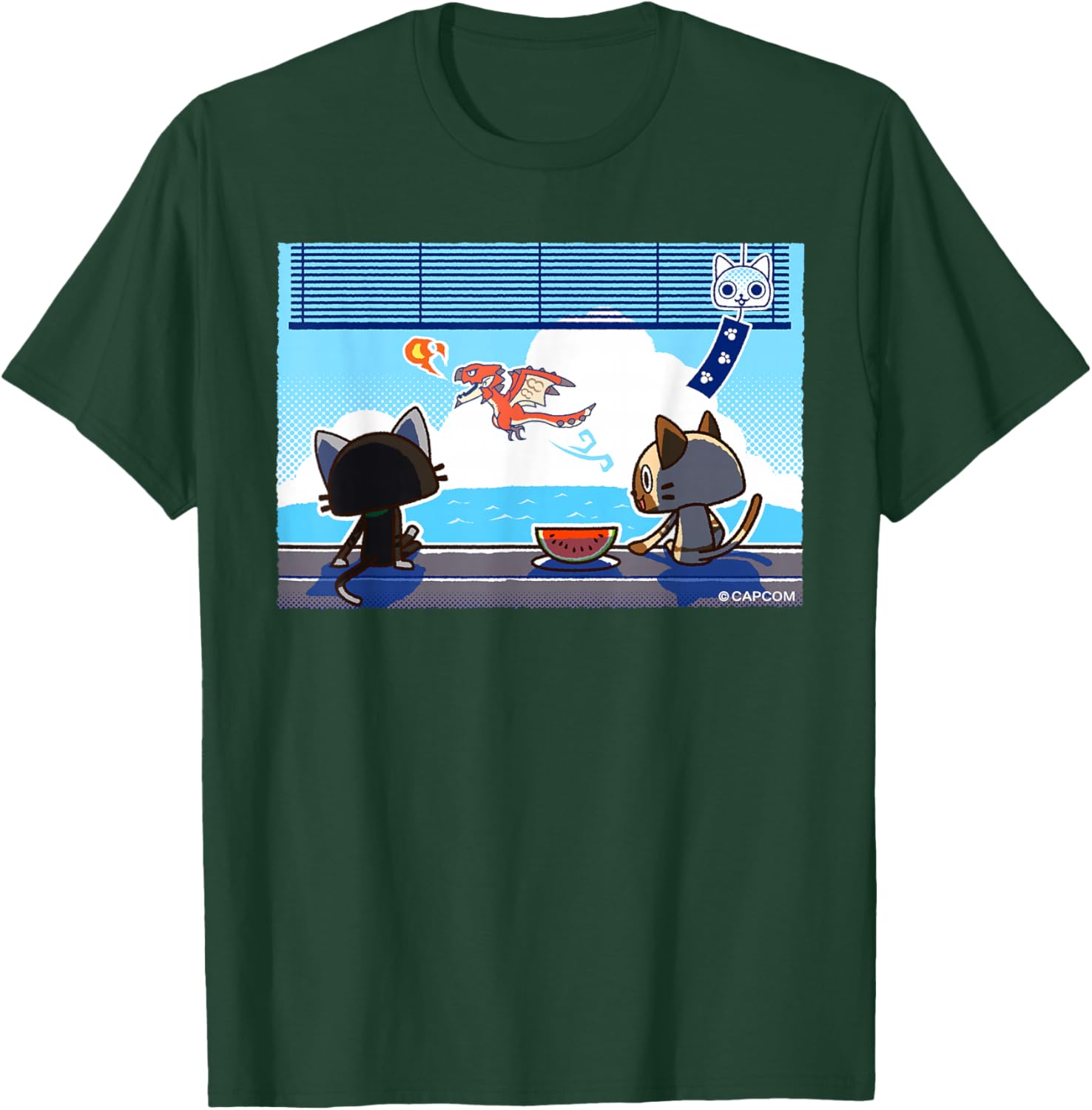 Monster Hunter Felyne & Melynx Holiday T-Shirt - T-Shirt | Forest