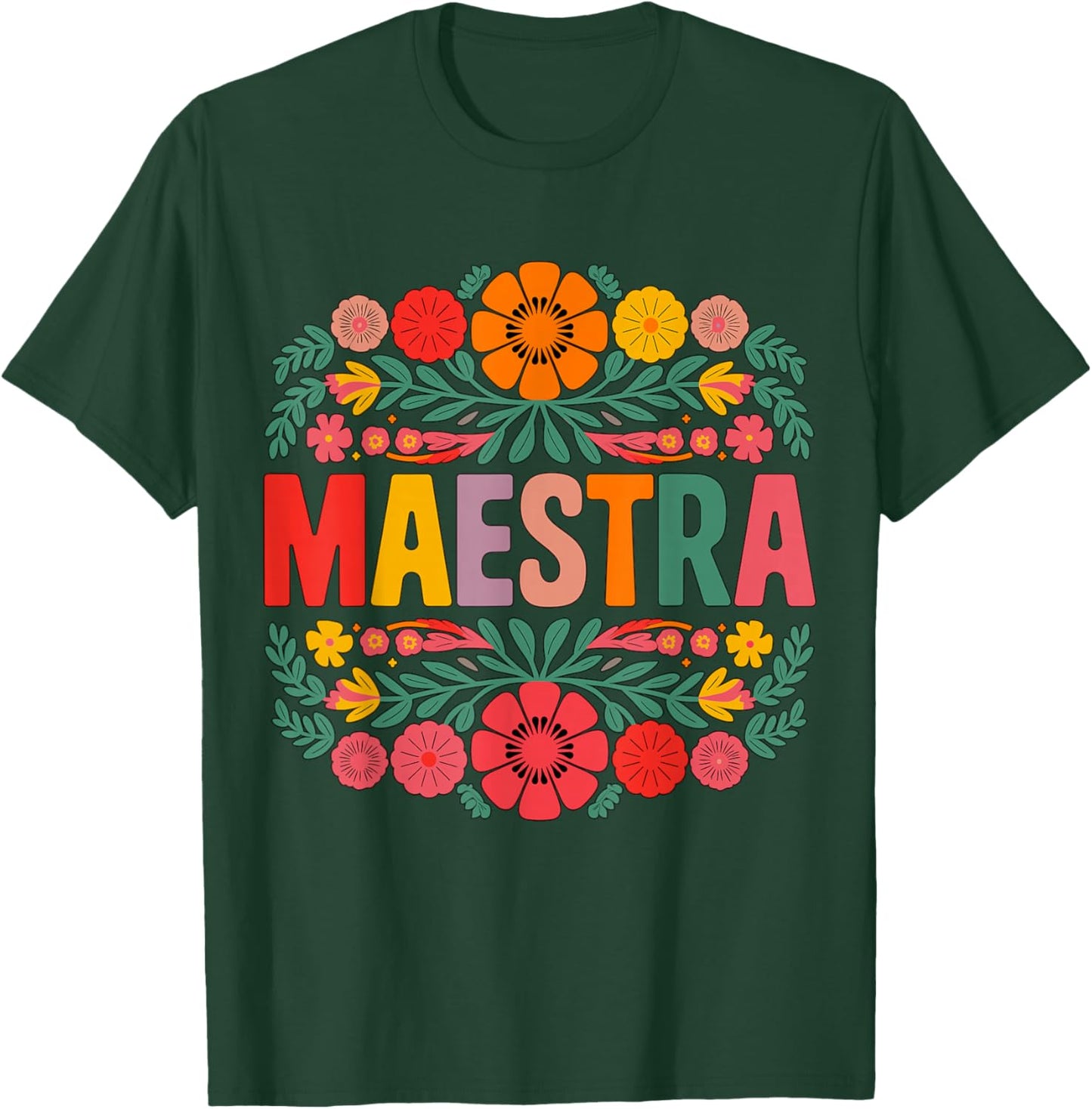 Maestra Spanish Teacher Bilingual T-Shirt - T-Shirt | Forest