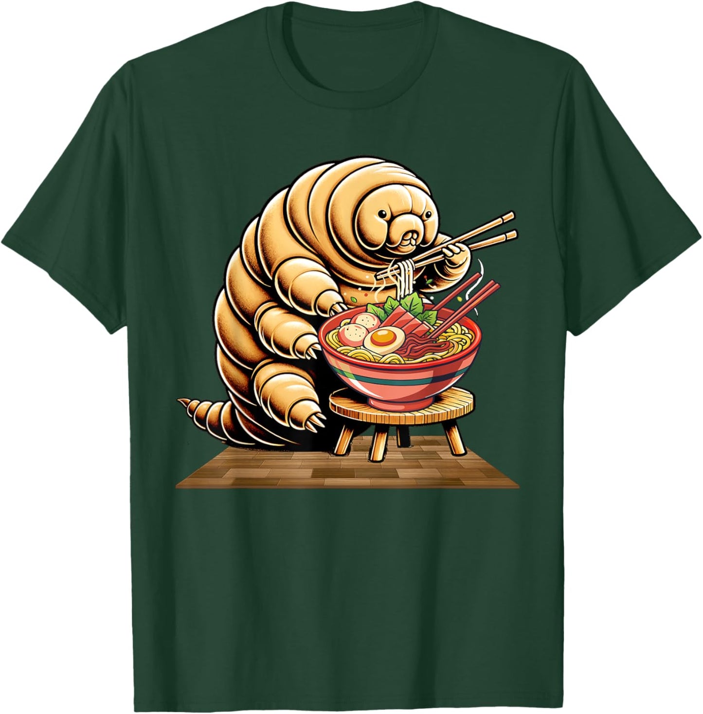 Funny Japanese Kawaii Ramen Noodles Water Bear Tardigrade T-Shirt - T-Shirt | Forest