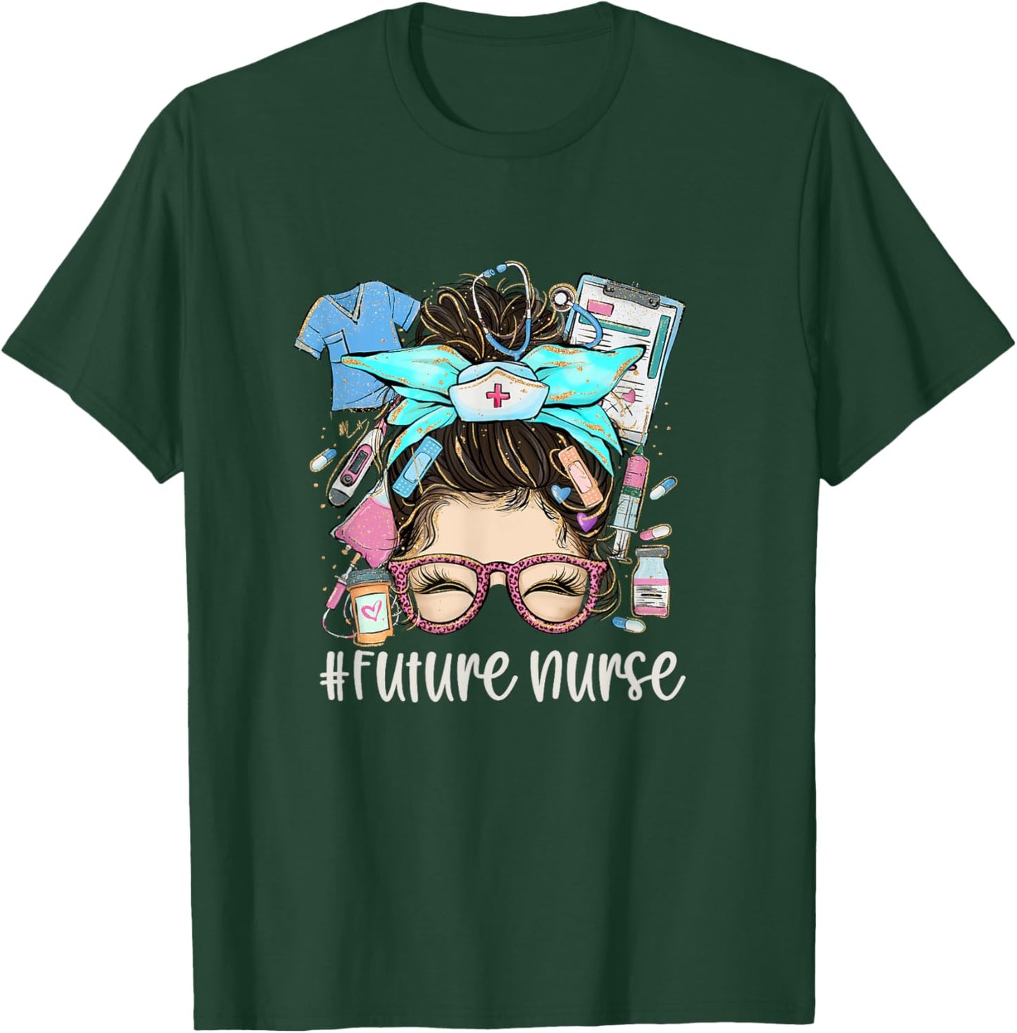 Future Nurse Funny Nursing Student Nurse School In Progress T-Shirt - T-Shirt | Forest