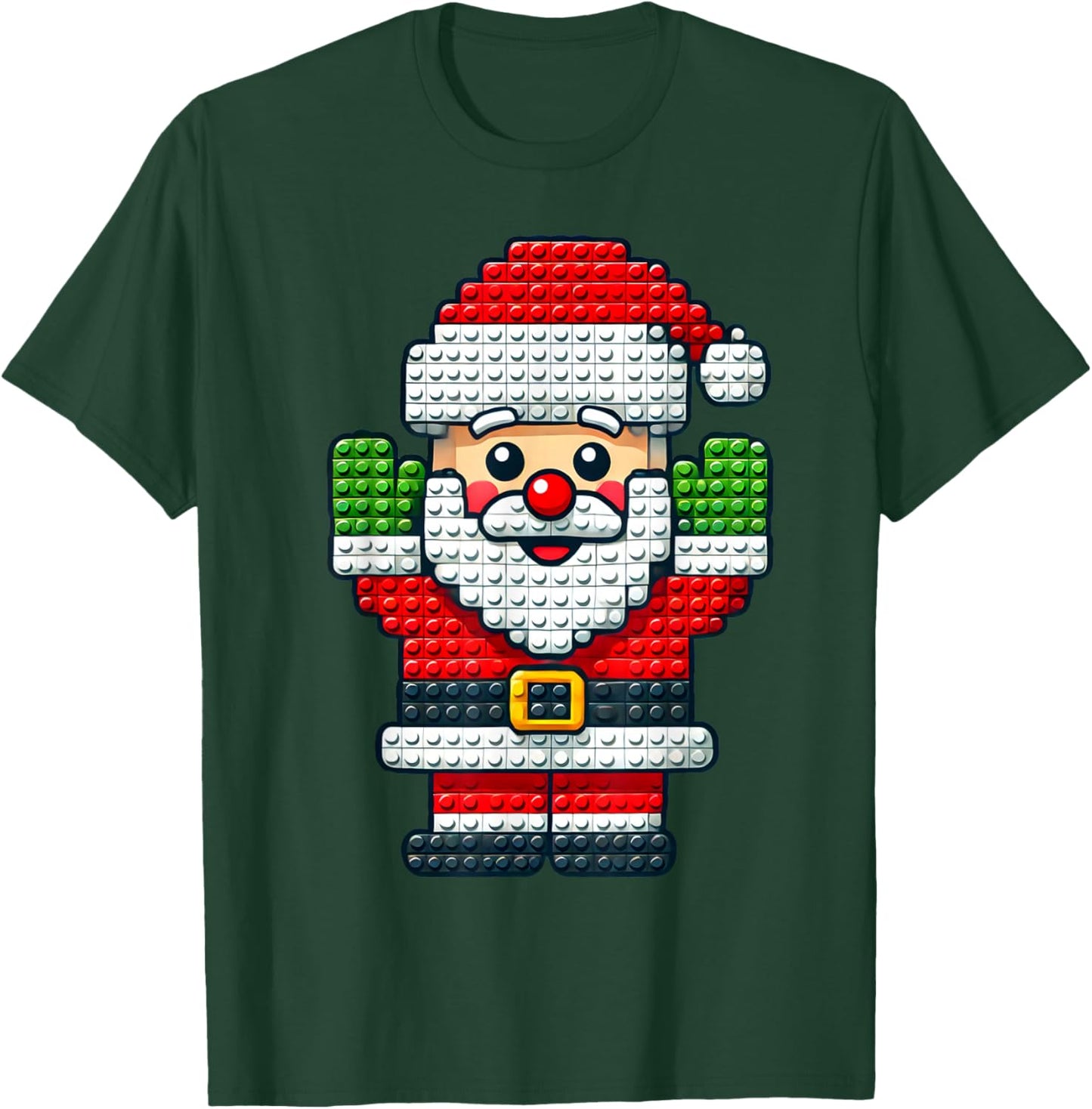 Play Building Blocks Christmas Santa Claus Boys Kids Toddler T-Shirt - T-Shirt | Forest