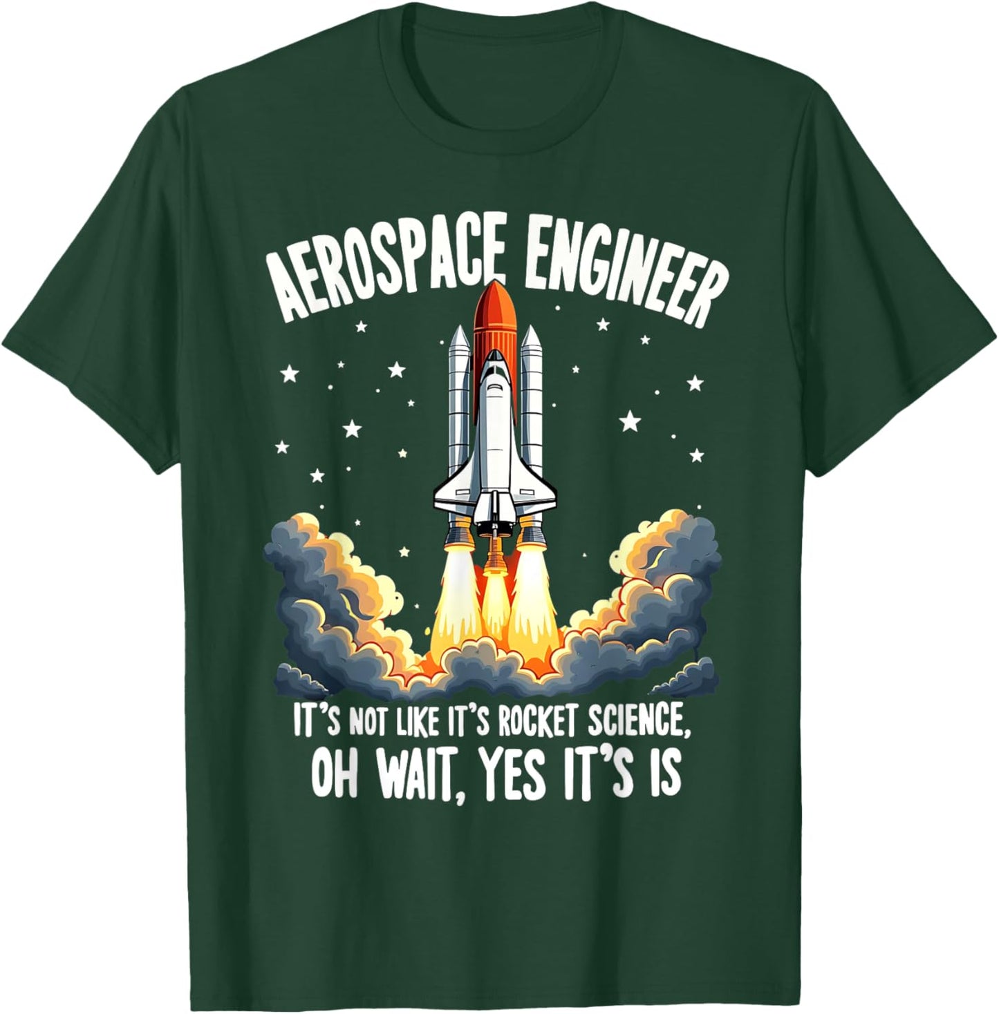 Cool Aerospace Engineer Women Rocket Scientist Space T-Shirt - T-Shirt | Forest