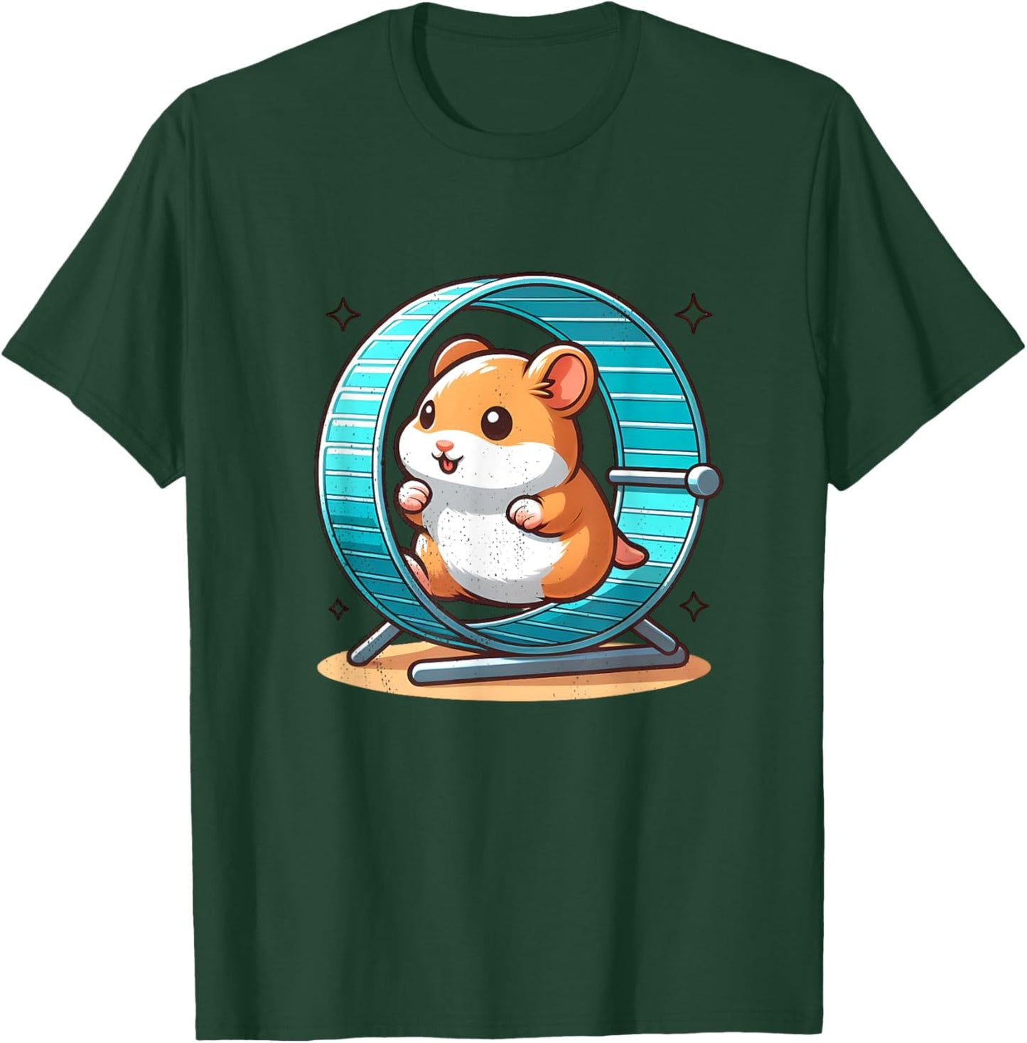 Hamster Running in Wheel T-Shirt - T-Shirt | Forest