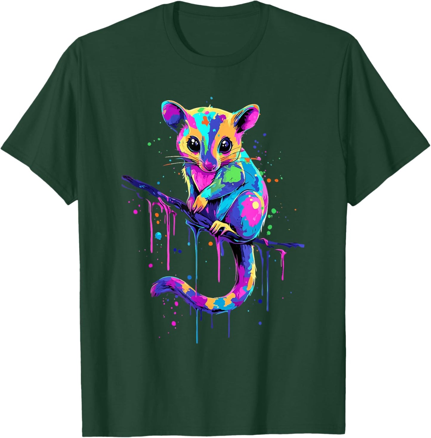 Sugar Glider Lovers Colorful Splash Art Sugar Glider T-Shirt - T-Shirt | Forest