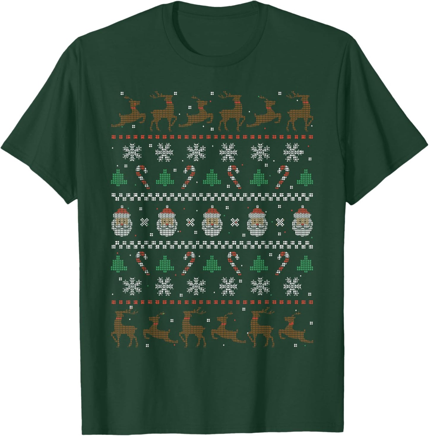 Xmas Ugly Christmas Sweater T-Shirt - T-Shirt | Forest