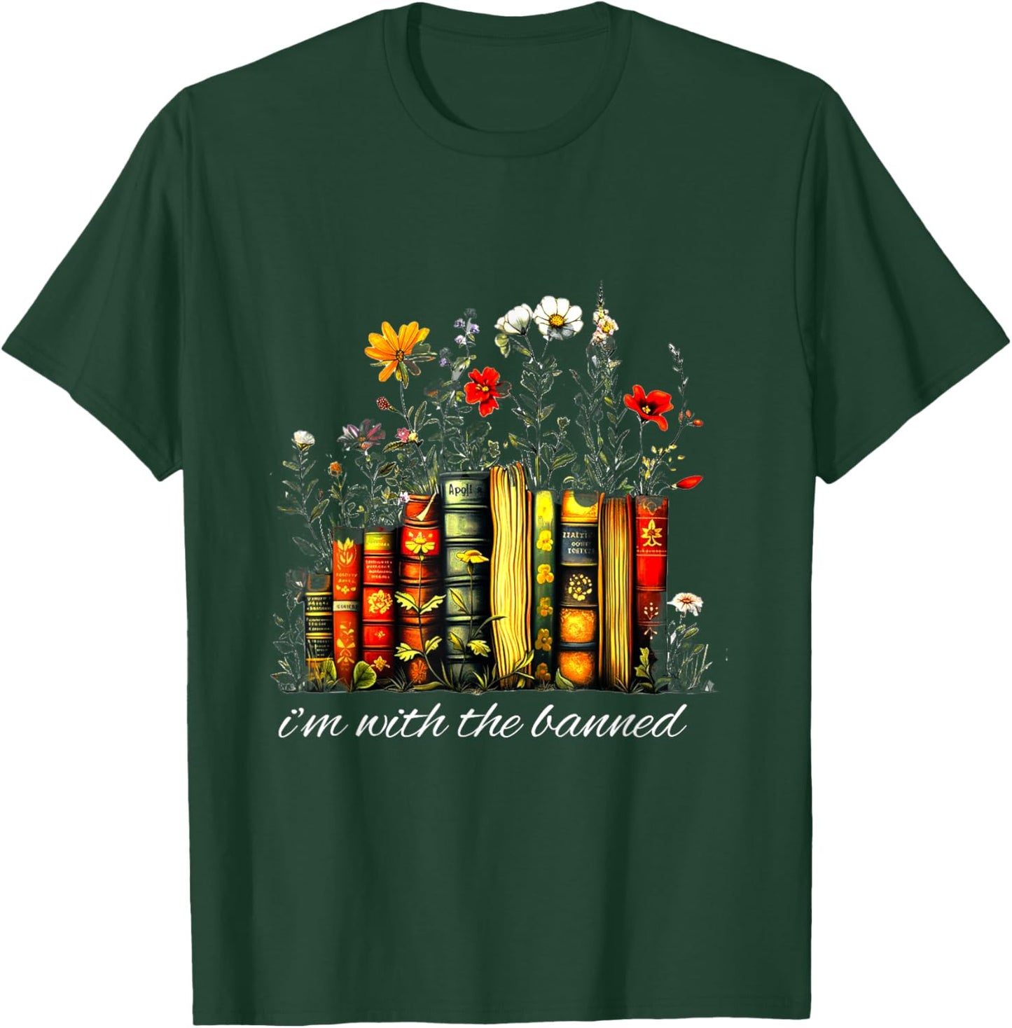 Funny I'm With The Banned" Banned Books Colorful Literary Fr T-Shirt - T-Shirt | Forest