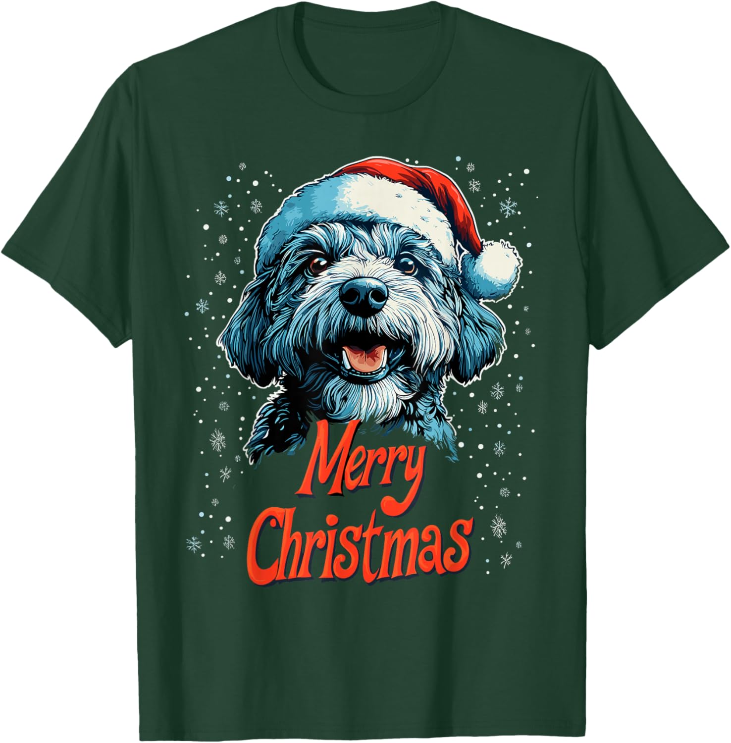 Funny Doodle Santa Merry Christmas Goldendoodle Lover Pajama T-Shirt - T-Shirt | Forest