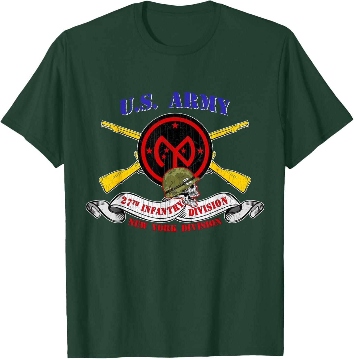 27th Infantry Division 27th ID Veteran New York Division T-Shirt - T-Shirt | Forest