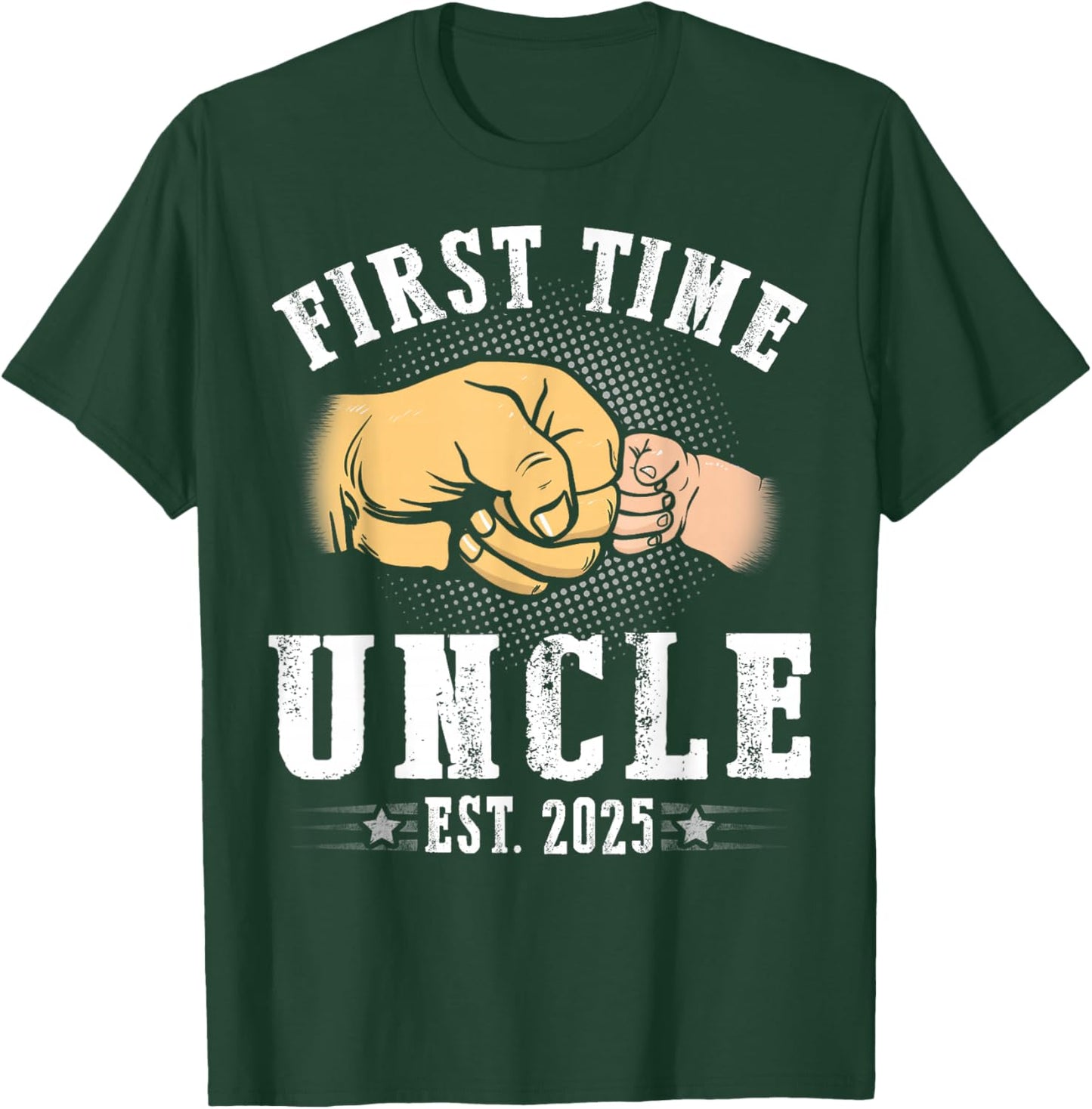 First time Uncle Est 2025 Father's Day Soon To Be Uncle T-Shirt - T-Shirt | Forest