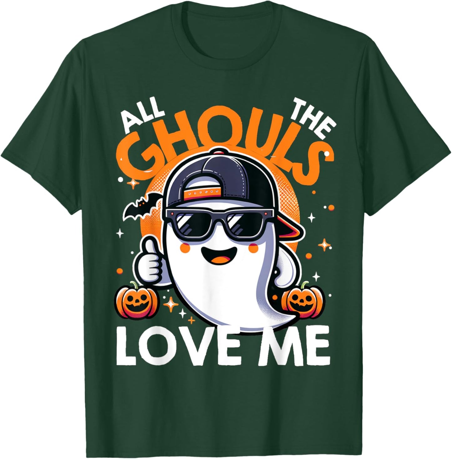 All The Ghouls Love Me Halloween Ghost Kids Boys Toddler T-Shirt - T-Shirt | Forest