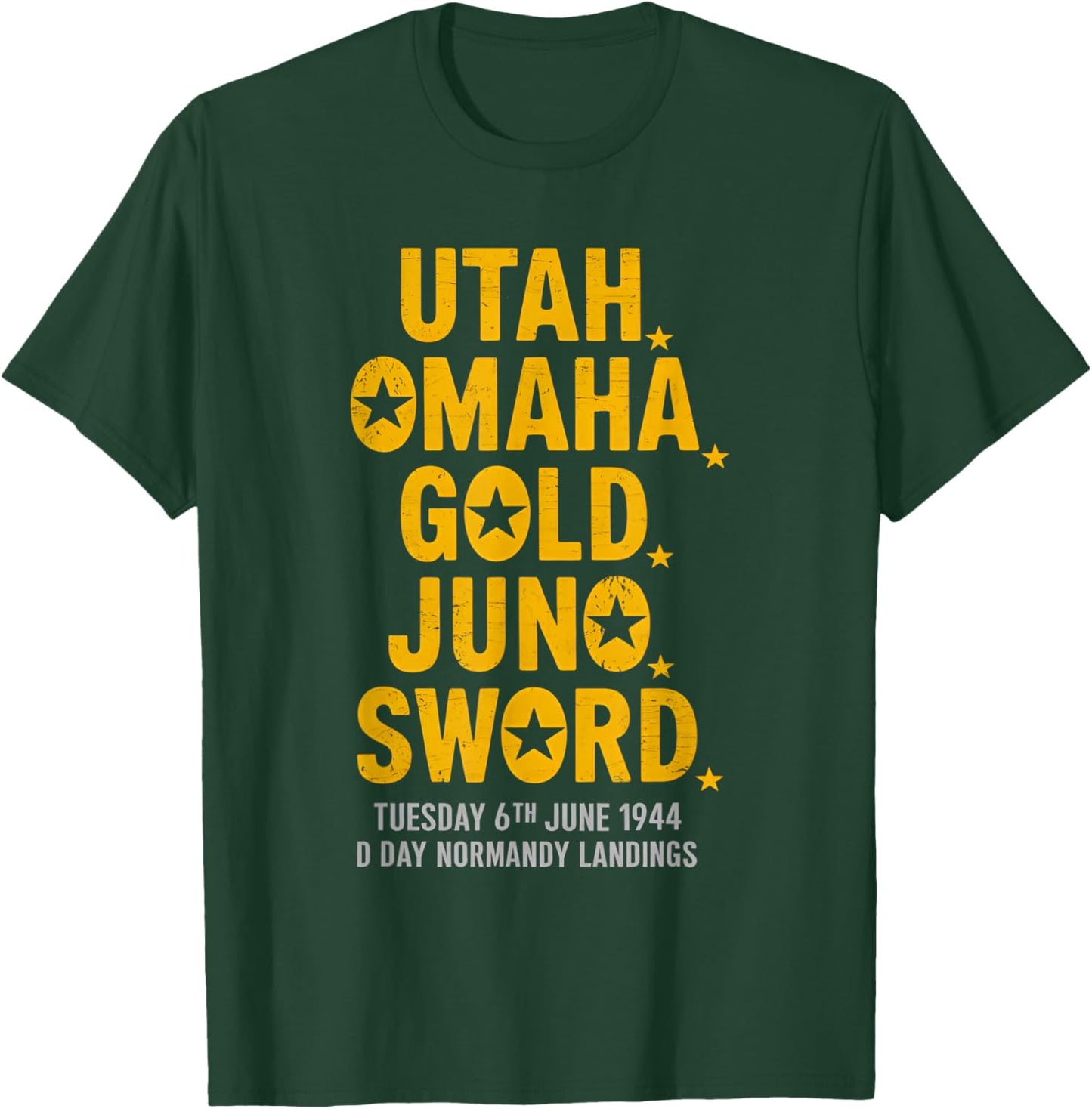 WW2 D Day Beaches World War 2 Army Hero Normandy Landings T-Shirt - T-Shirt | Forest