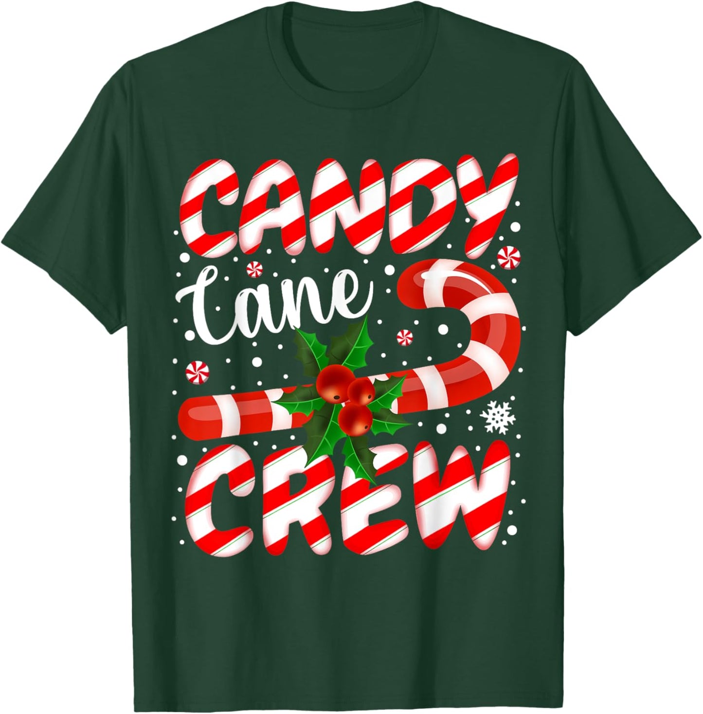 Candy Cane Crew Christmas Family Matching Xmas Pajamas T-Shirt - T-Shirt | Forest