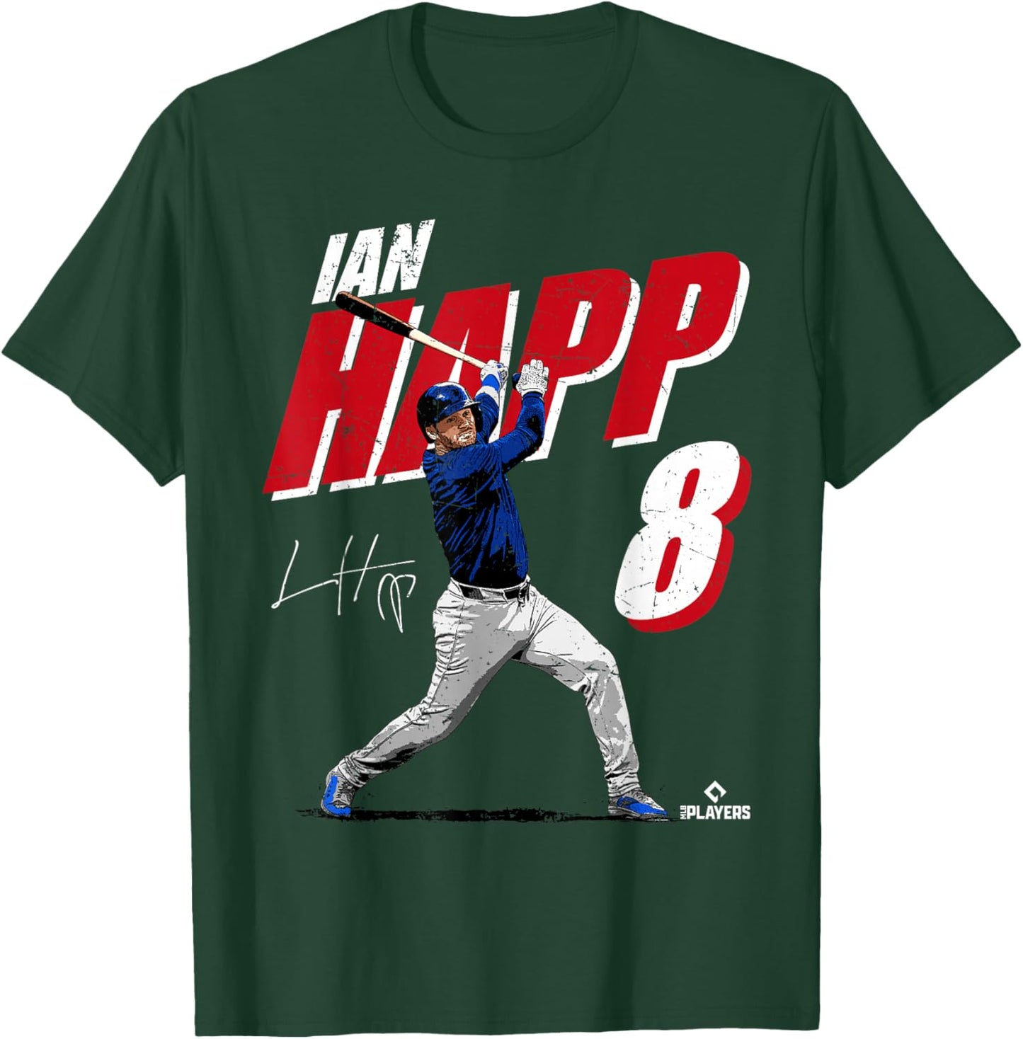 Ian Happ | Chicago Baseball Players | MLBIHP3001 T-Shirt - T-Shirt | Forest