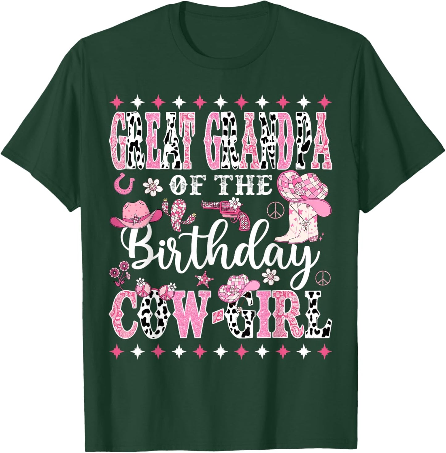 Great Grandpa Of The Birthday CowGirl Rodeo CowGirl Birthday T-Shirt - T-Shirt | Forest
