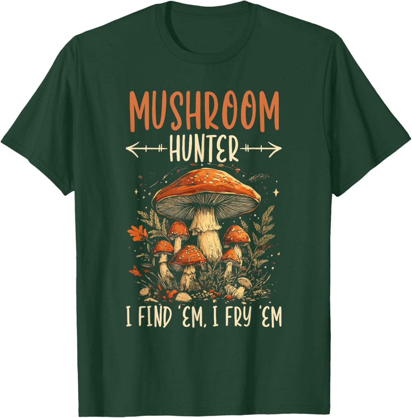 Funny Mushroom Foraging Mycology Fungi Shroom Morel Hunting T-Shirt - T-Shirt | Forest