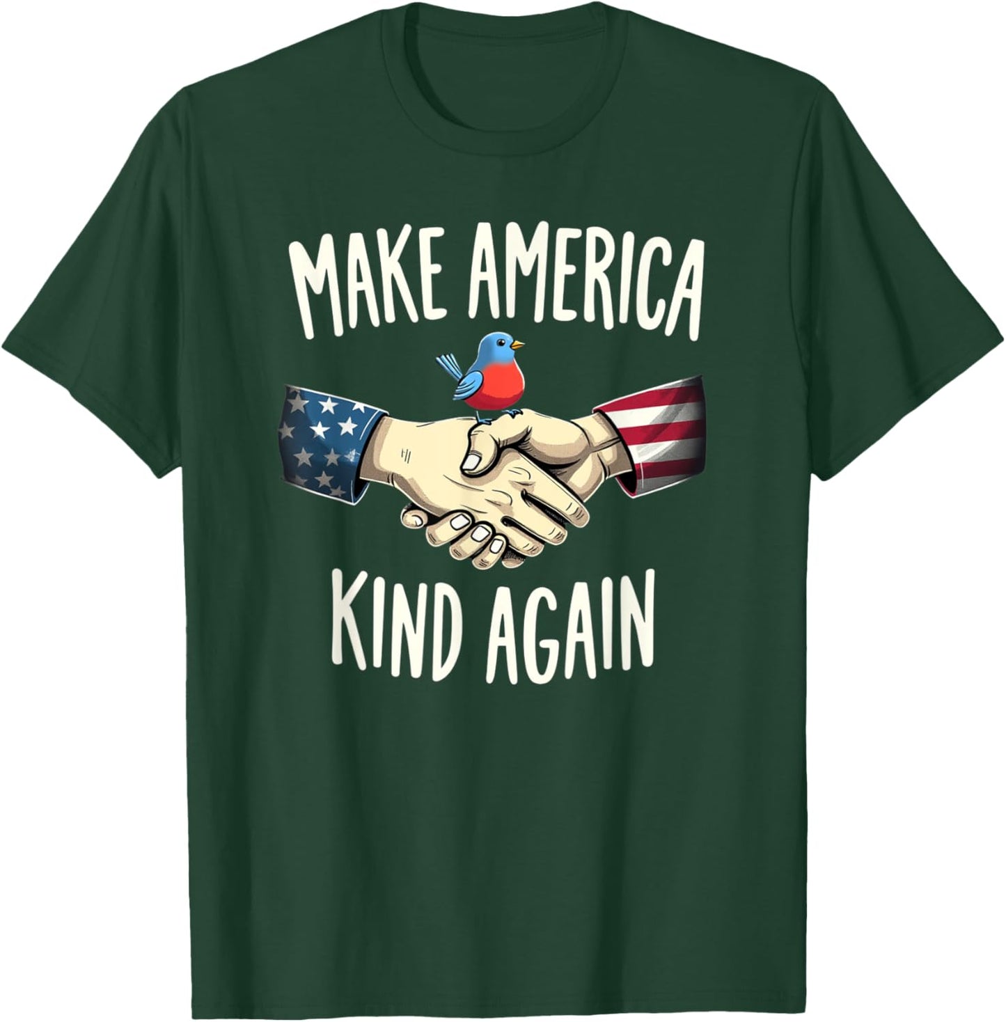 Make America Kind Again Patriotic American Peace T-Shirt - T-Shirt | Forest