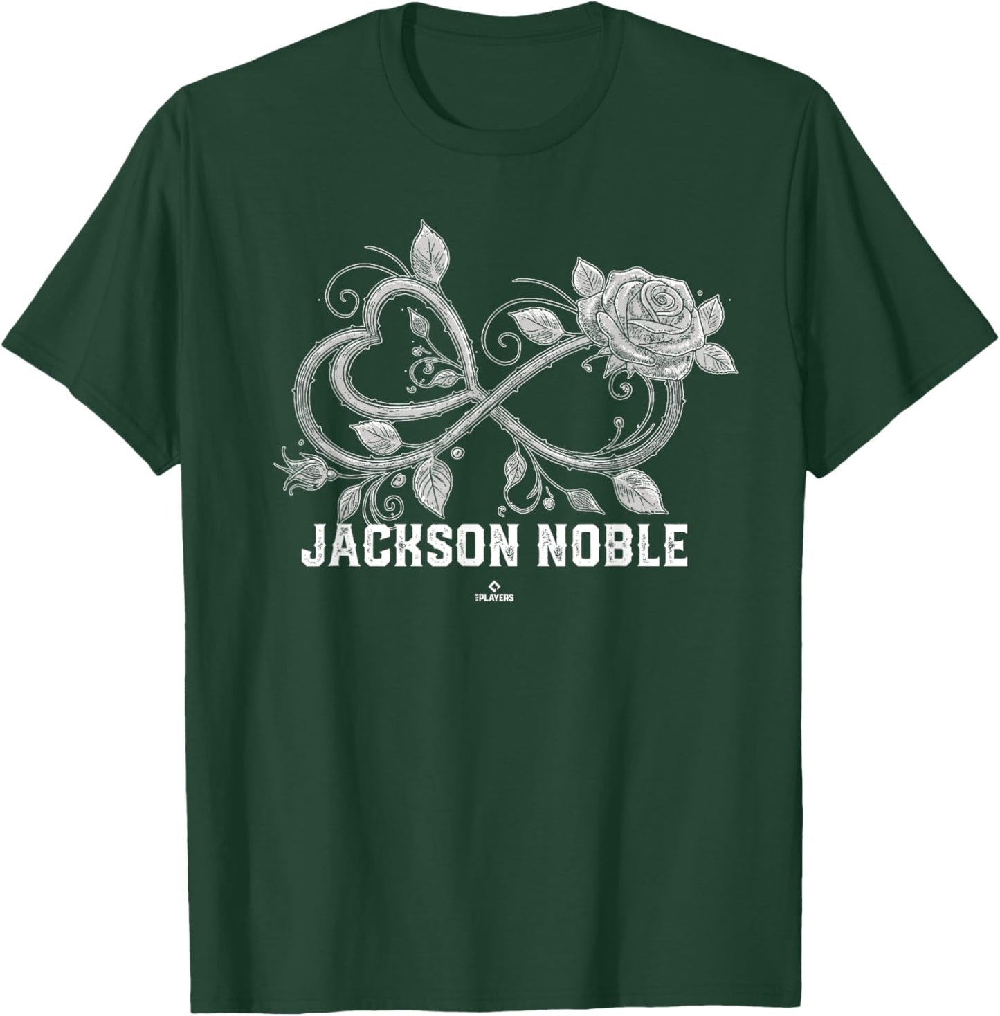 Infinite Heart Rose Thorns Jackson Noble Prospect Baseball T-Shirt - T-Shirt | Forest