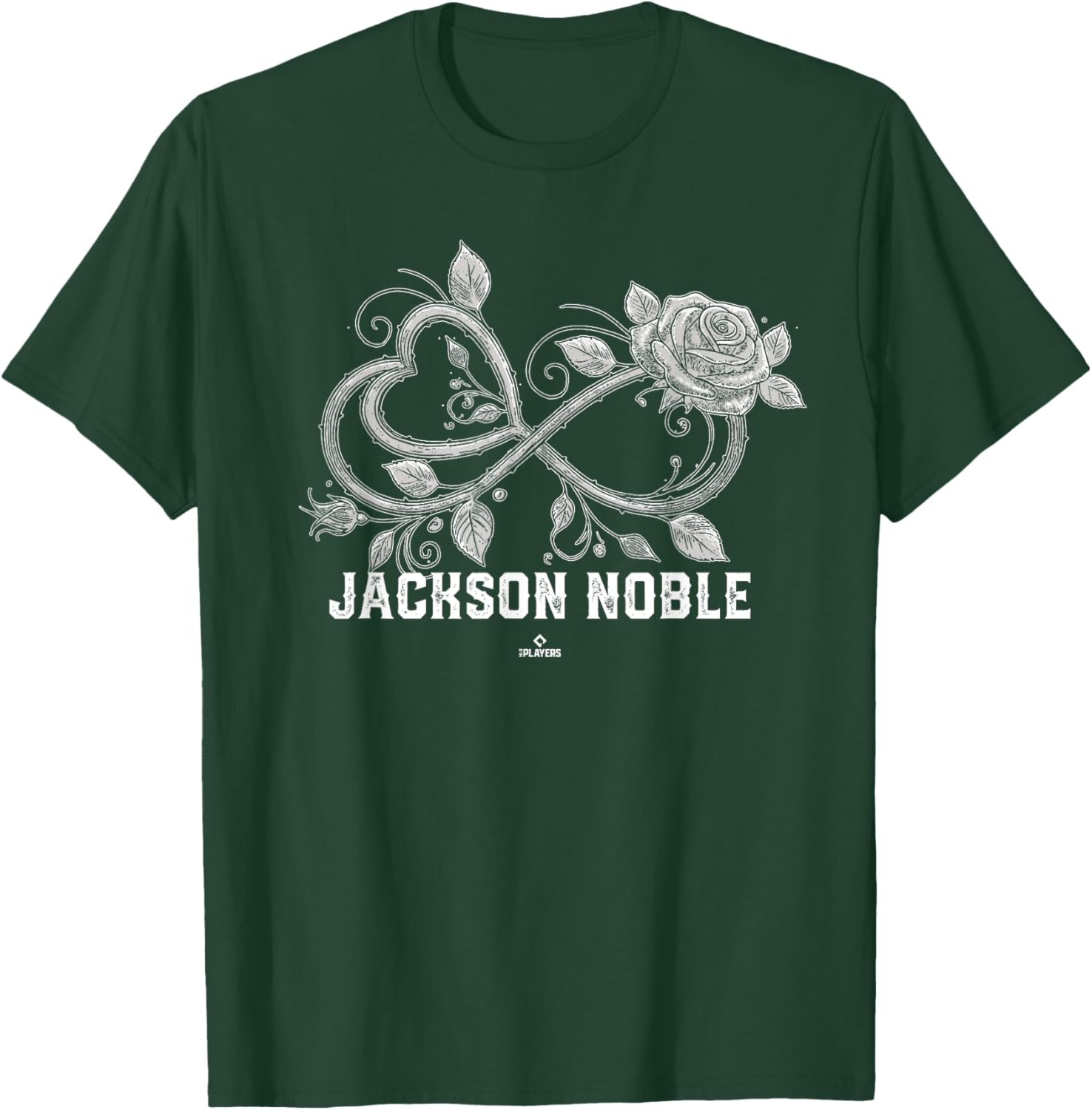 Infinite Heart Rose Thorns Jackson Noble Prospect Baseball T-Shirt - T-Shirt | Forest