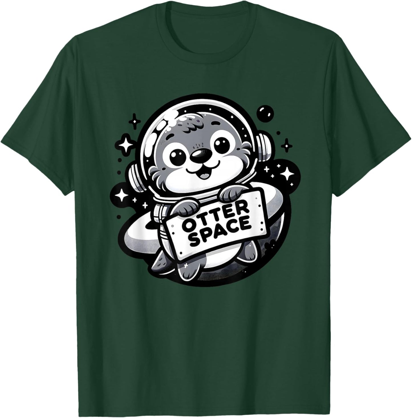 Space Otter Astronaut Design For Kids And Adults Otter T-Shirt - T-Shirt | Forest