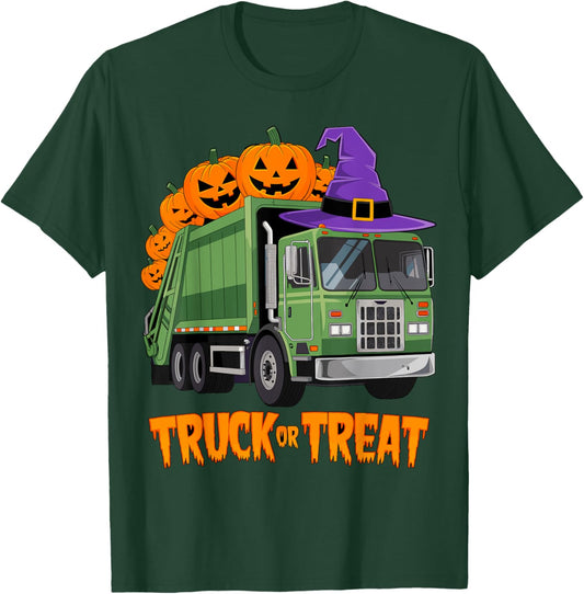 Truck or Treat Garbage Truck Halloween Costume T-Shirt - T-Shirt | Forest