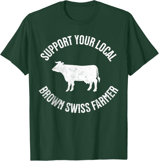 Braunvieh Cow Cattle Farmer Diary T-Shirt - T-Shirt | Forest