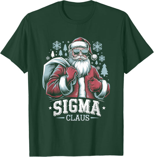 Sigma Claus Cool Santa Funny Christmas Rizz Rizzler Meme T-Shirt - T-Shirt | Forest
