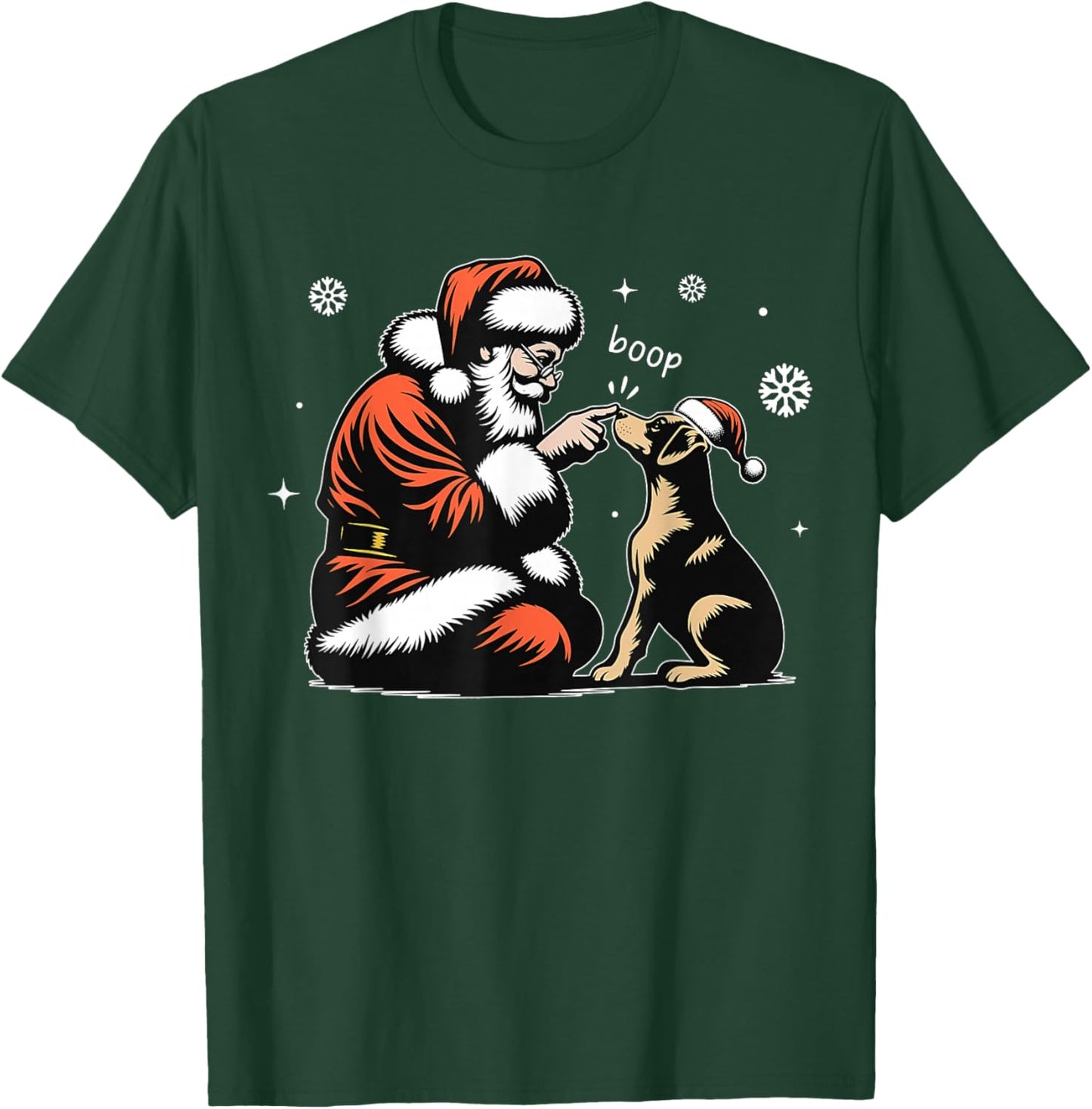 Santa Claus Boop Dog Christmas Pet Owner Xmas Dog Pajamas T-Shirt - T-Shirt | Forest
