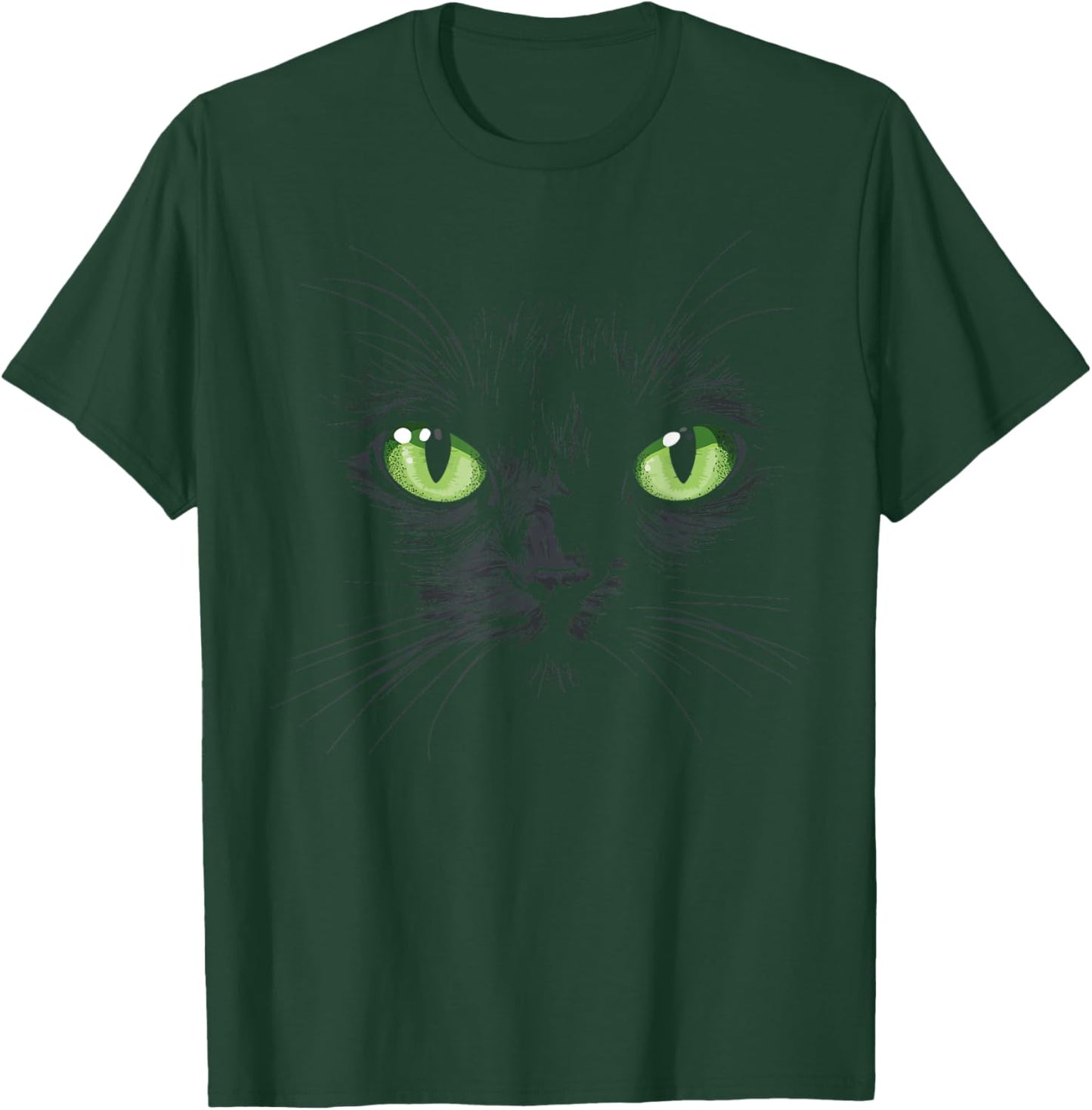 Black Cat with Green Eyes Women Kids T-Shirt - T-Shirt | Forest
