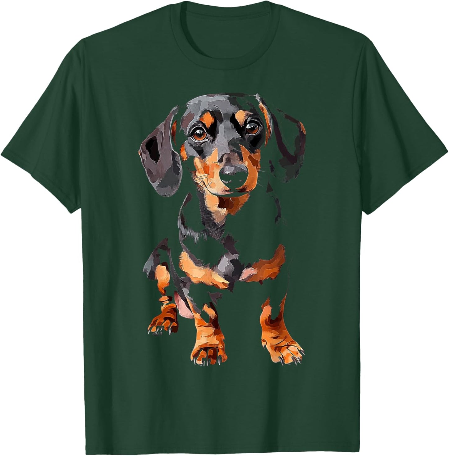 Dachshund Dog Motif Pet Art Dachshund Men Women Kids T-Shirt - T-Shirt | Forest