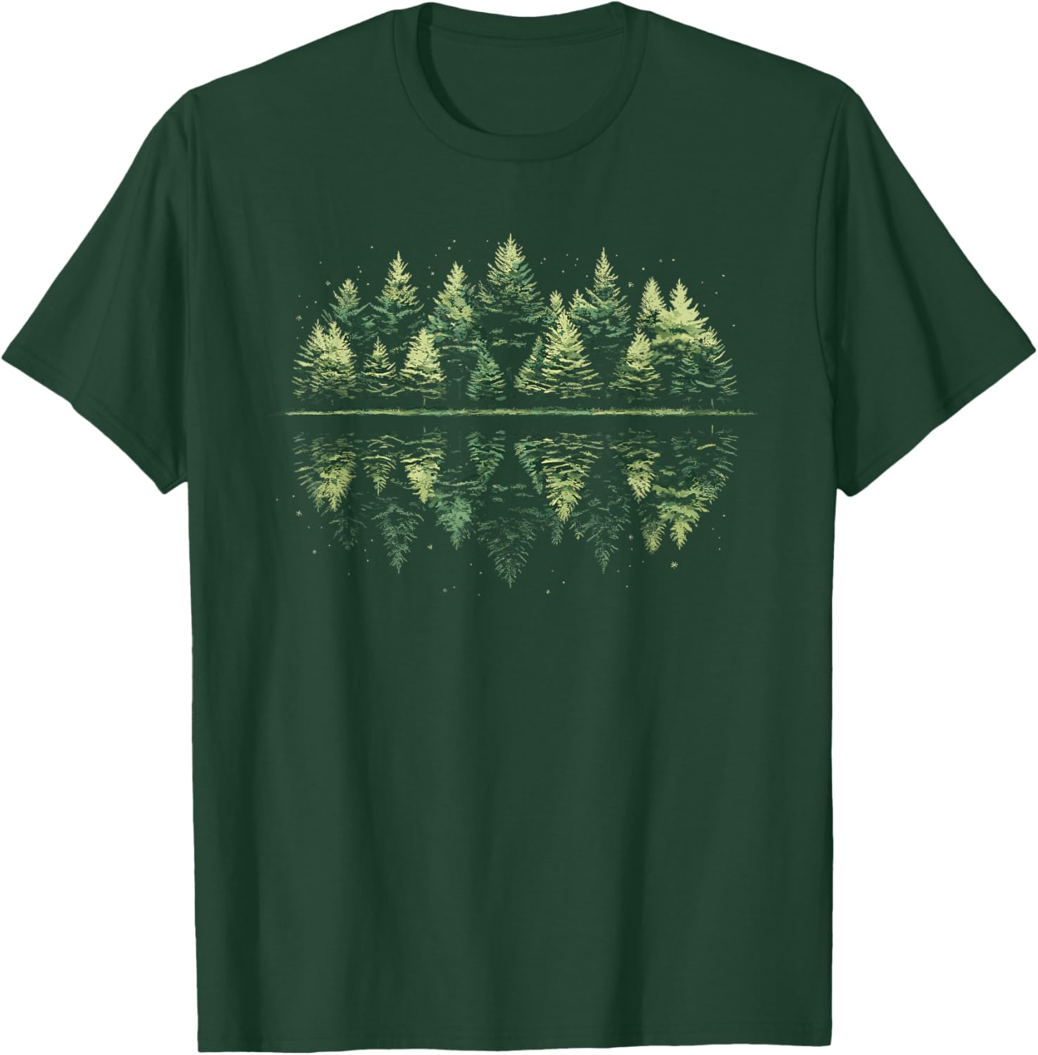 Nature Reflection Forest Trees Outdoor Wildlife T-Shirt - T-Shirt | Forest