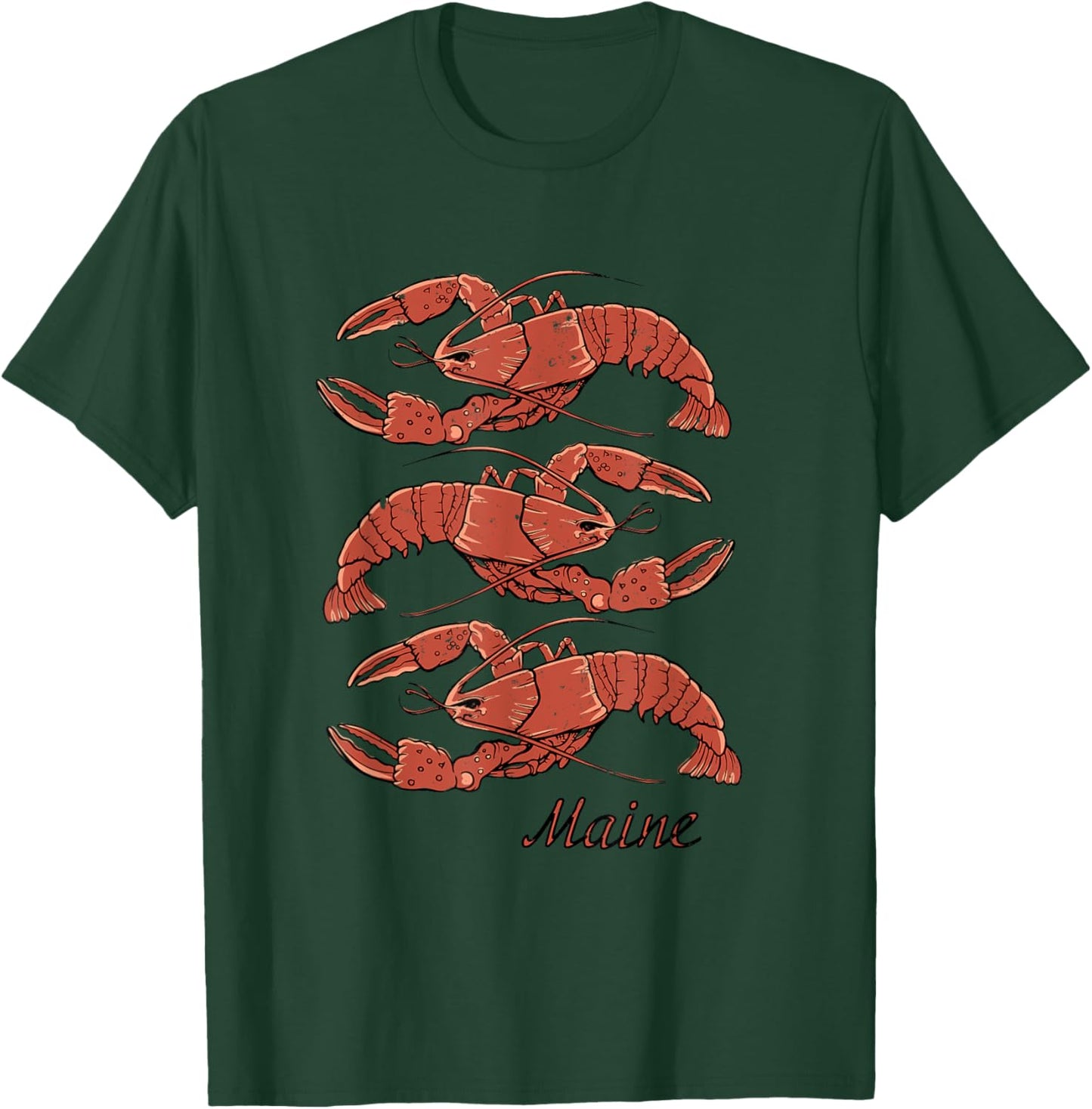 Maine Lobster Vintage Style T-Shirt - T-Shirt | Forest