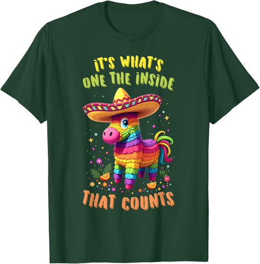 It's What On The Inside That Counts Mexican Alpaca Pinata T-Shirt - T-Shirt | Forest