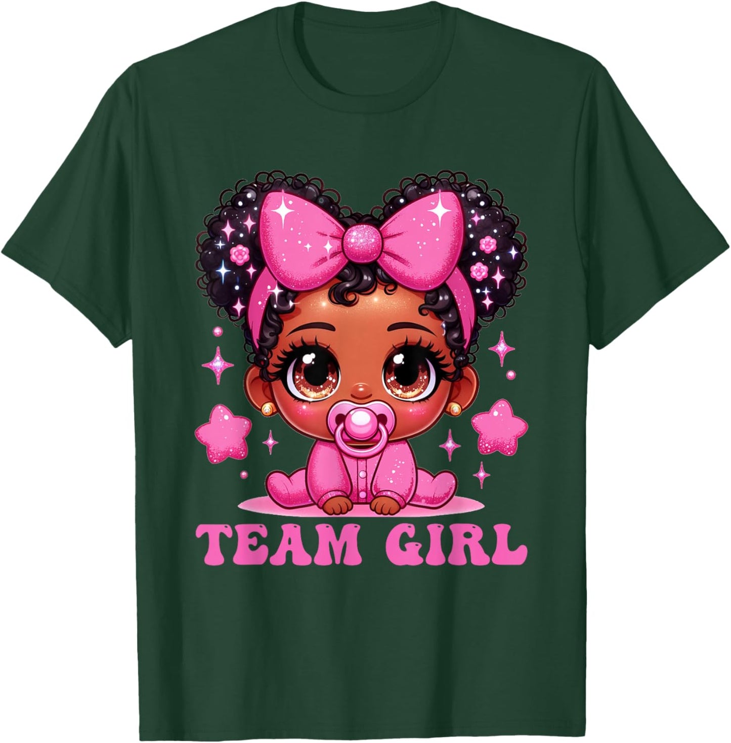 Team Girl Gender Reveal Baby Announcement Party T-Shirt - T-Shirt | Forest