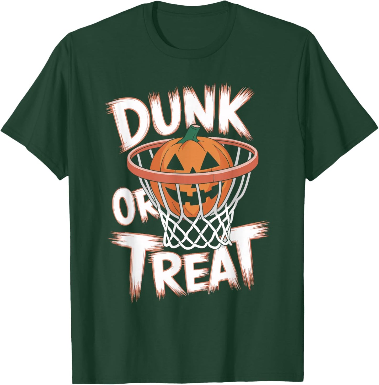 Dunk or Treat Halloween Basketball T Shirt Spooky Basketball T-Shirt - T-Shirt | Forest